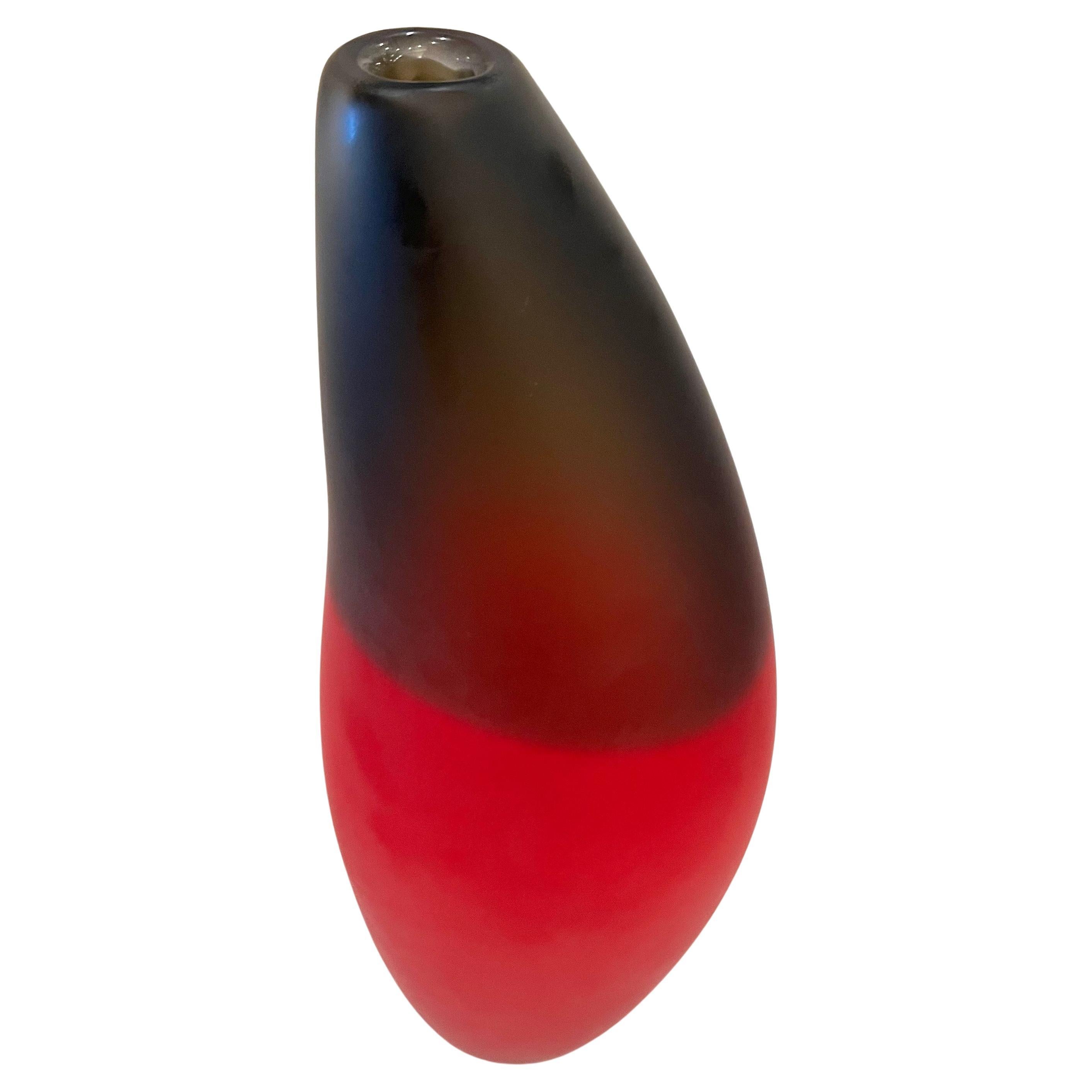 Anglais Majestueux vase en verre signé par Salviati Adam Aronson, daté de 2002