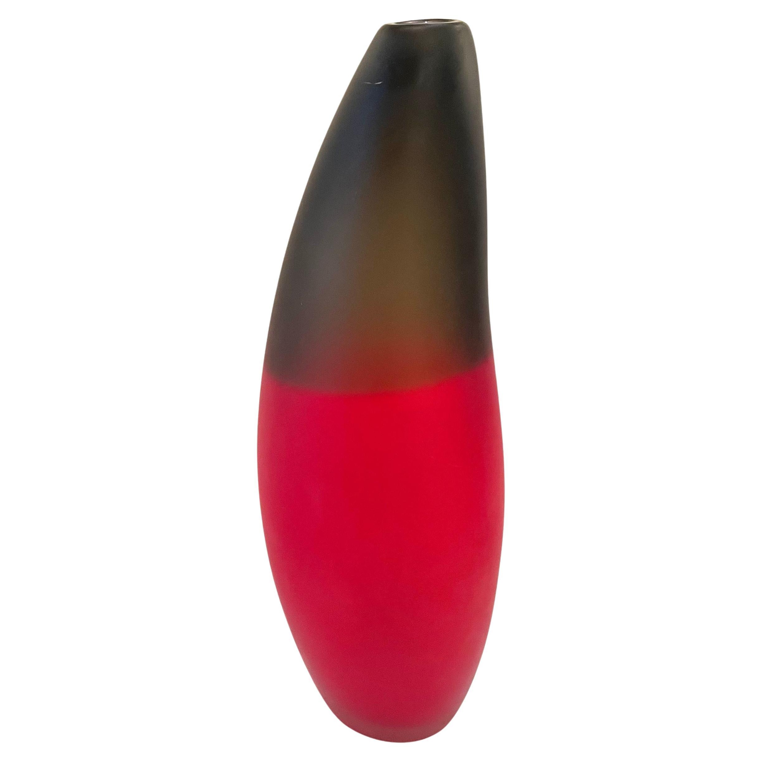 Majestueux vase en verre signé par Salviati Adam Aronson, daté de 2002 Excellent état à San Diego, CA