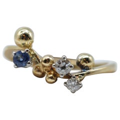 Majestätischer Goldring mit Diamanten des deutschen Goldschmiedemeisters Wurzbacher