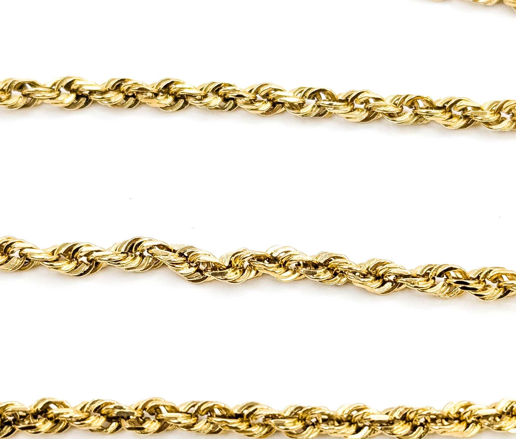 Majestic Gold Rope Necklace In Excellent Condition For Sale In Bloomington, MN