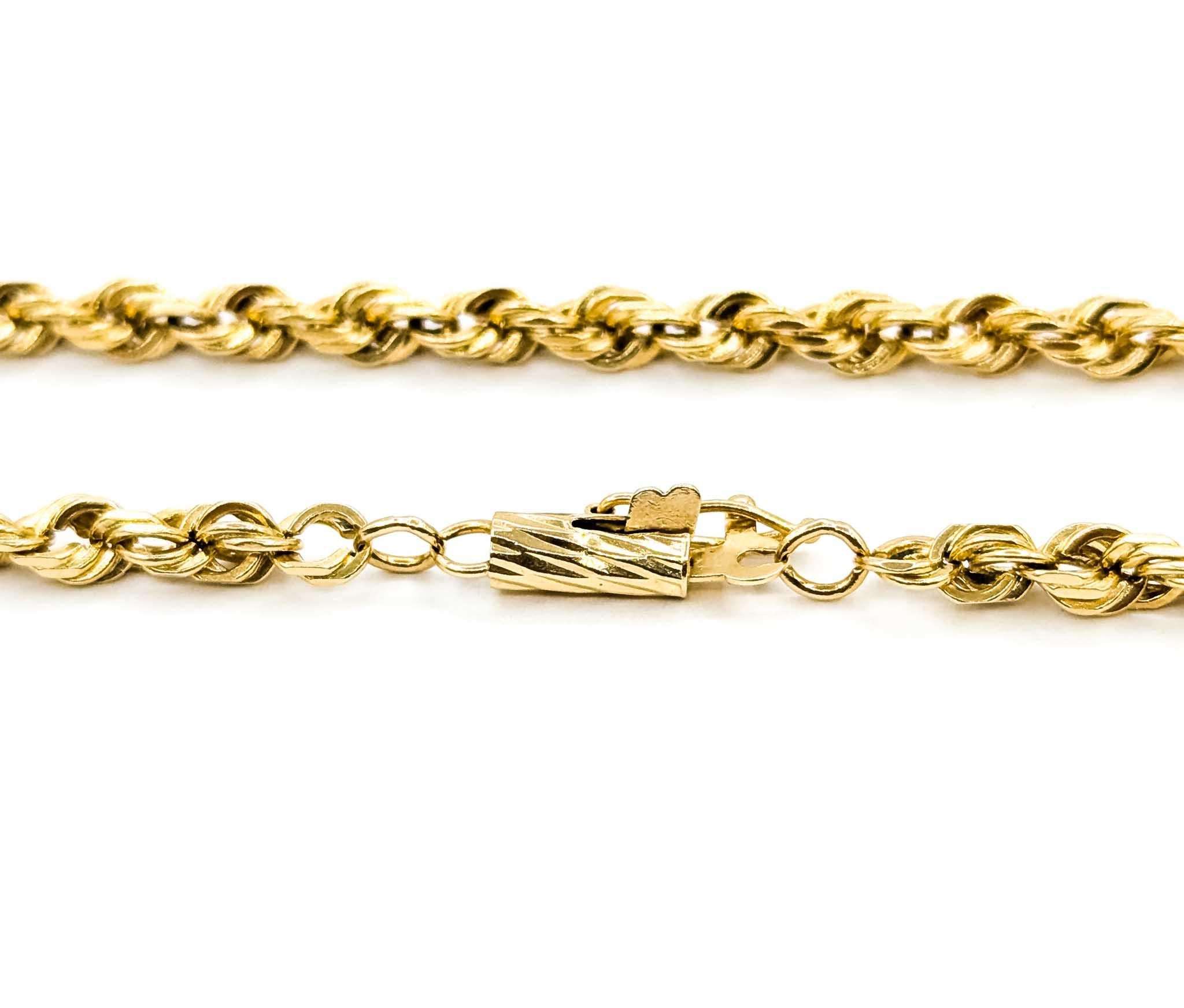 Majestic Gold Rope Necklace For Sale 2