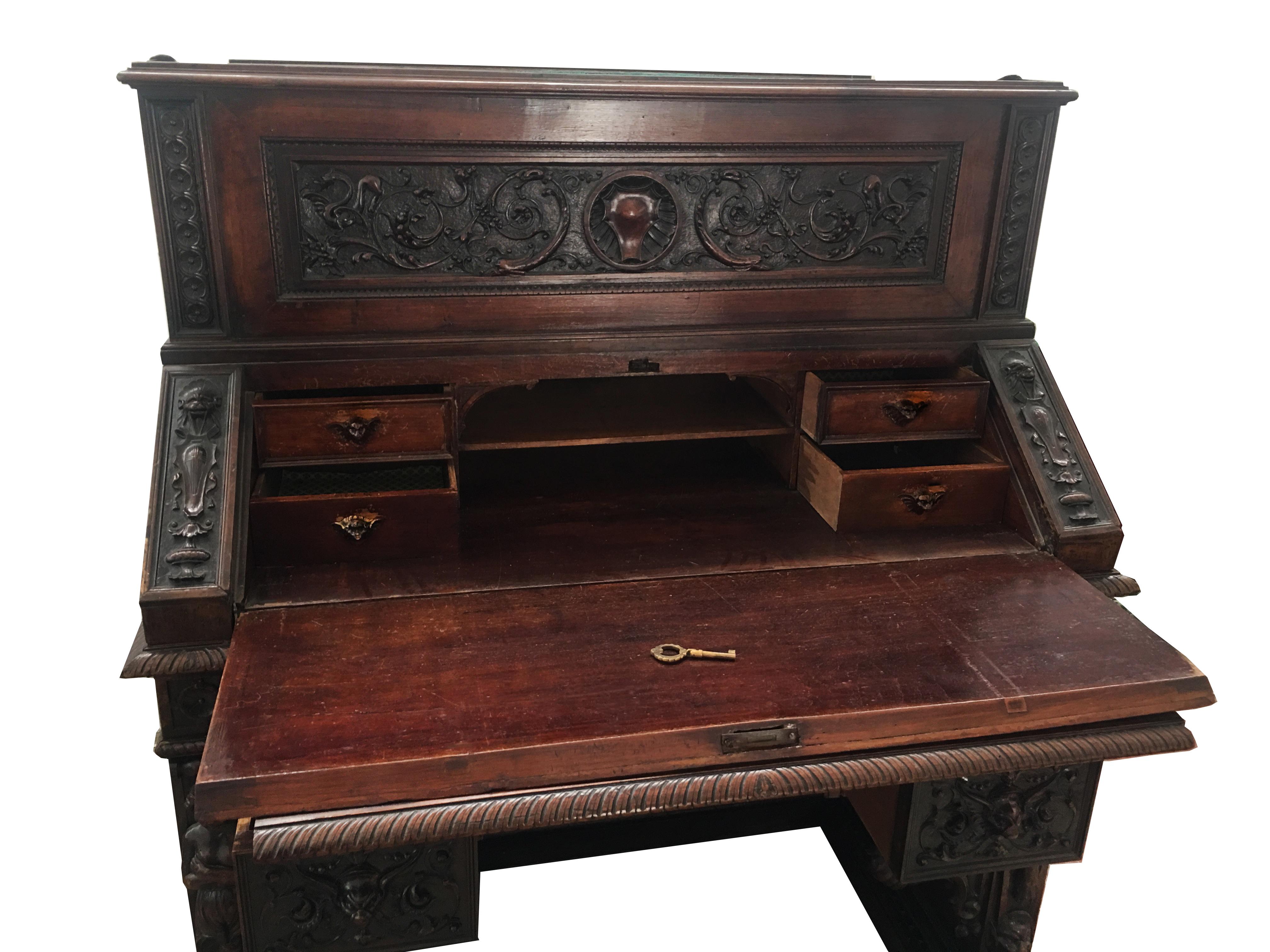 Majestic Italian Desk, circa 1820 For Sale 2