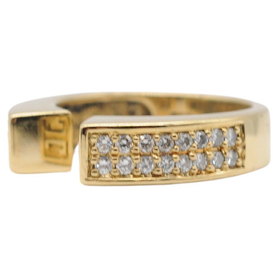 majestic Jette Joop ring in 18k yellow gold with 32 diamonds In Good Condition For Sale In Berlin, BE