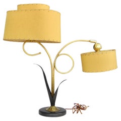 Majestic Lamp Co. Brass and Black Double Lamp