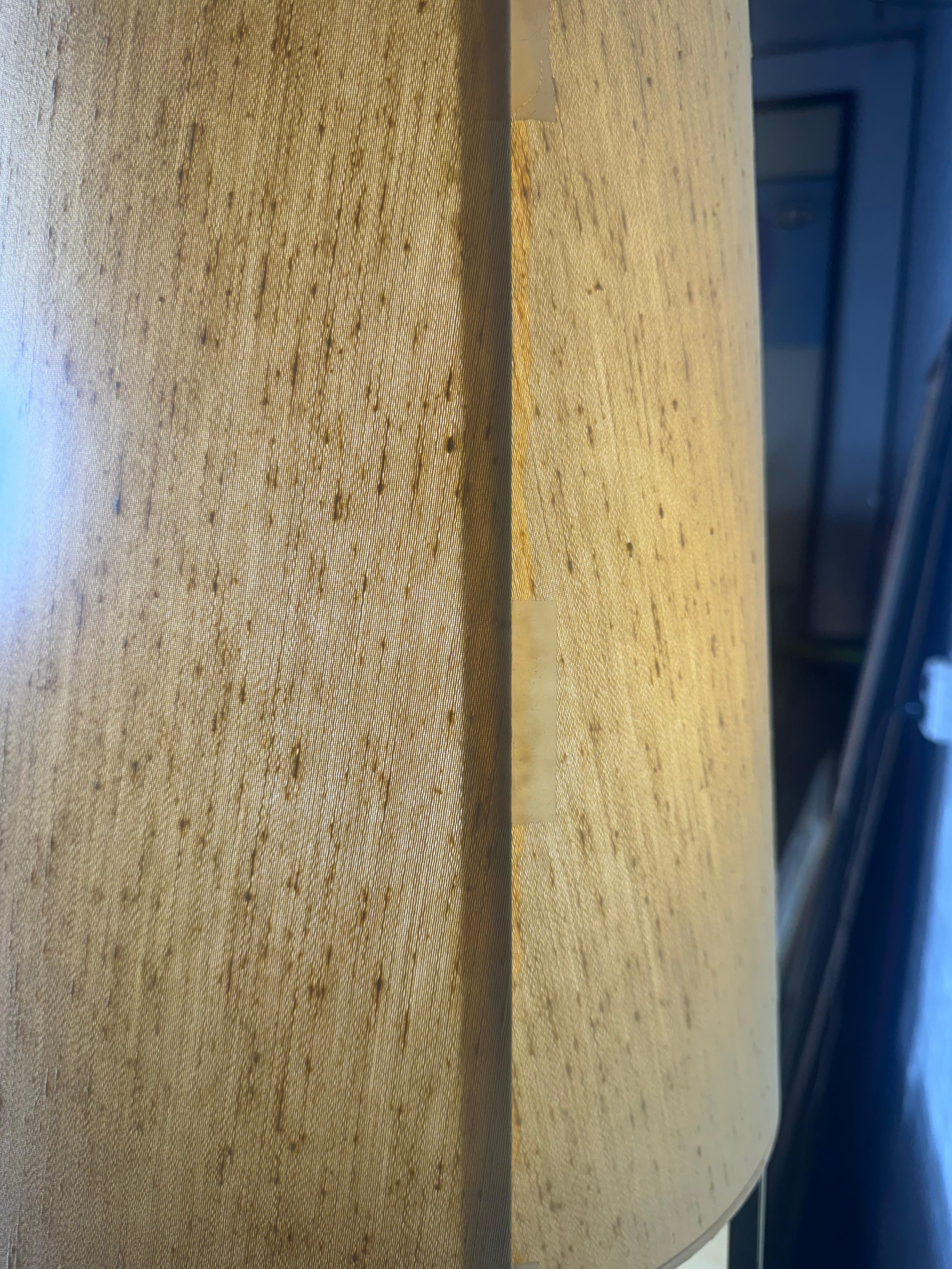 Majestic Lamp Co. Brass & reverse painted glass lamp tripod table (over 6