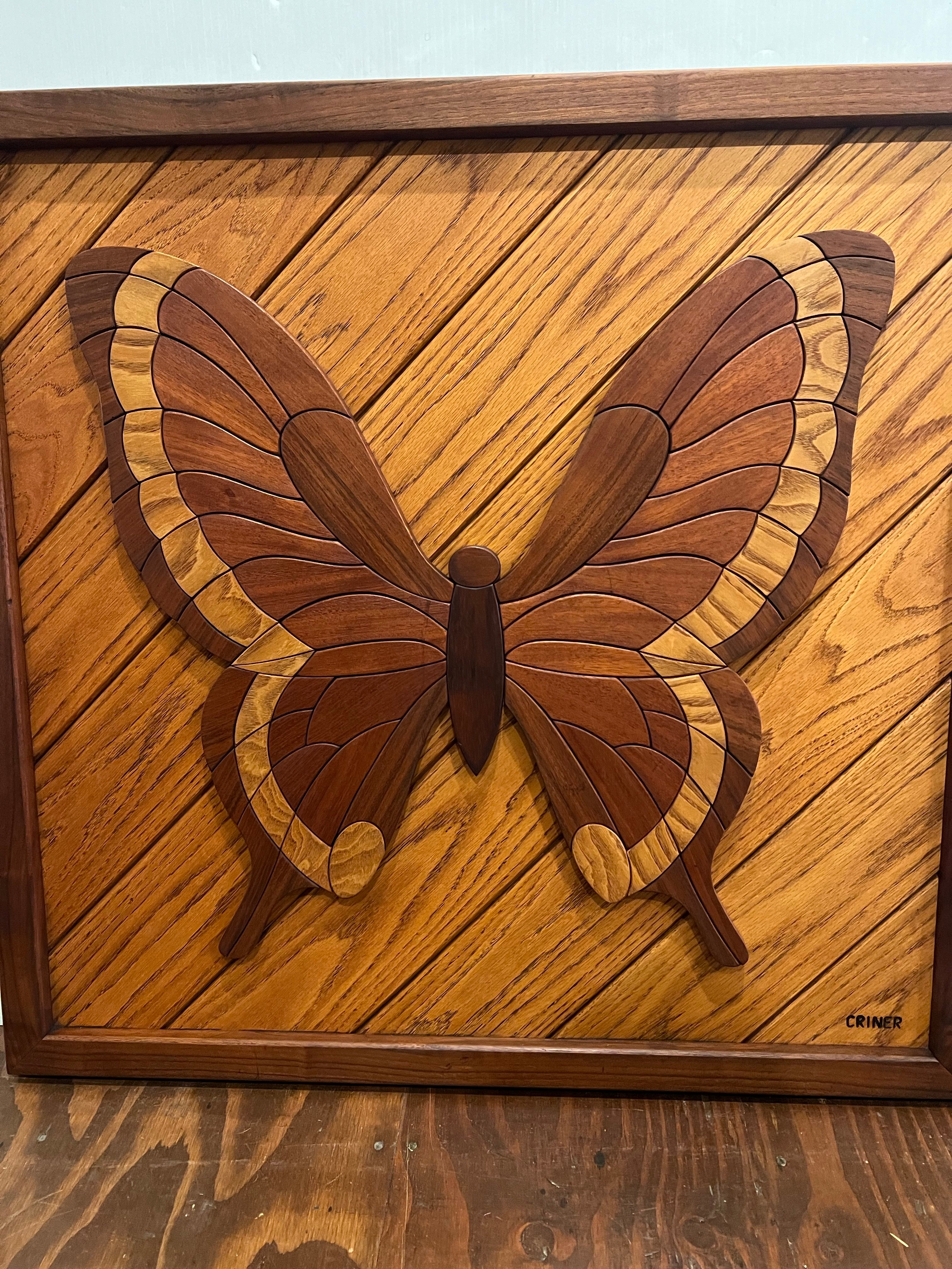 Majestueux grand assemblage papillon en bois de feuillus de Dave Criner California Design Excellent état - En vente à San Diego, CA