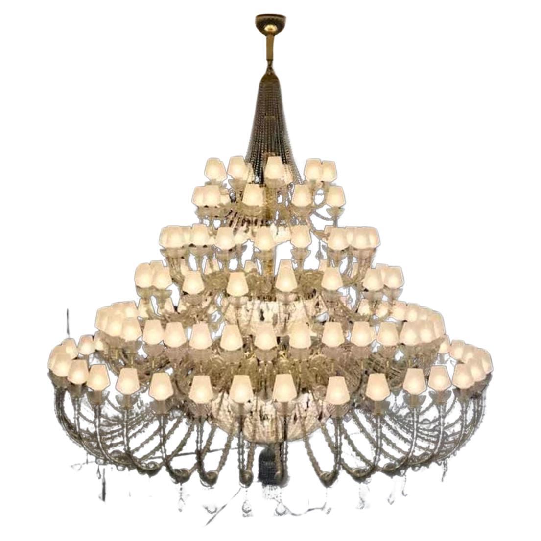 Murano Glass Chandelier Luminous Work of Art with 120 lights Available