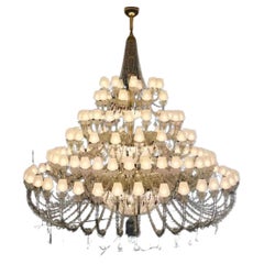 Murano Glass Chandelier Luminous Work of Art with 120 lights Available