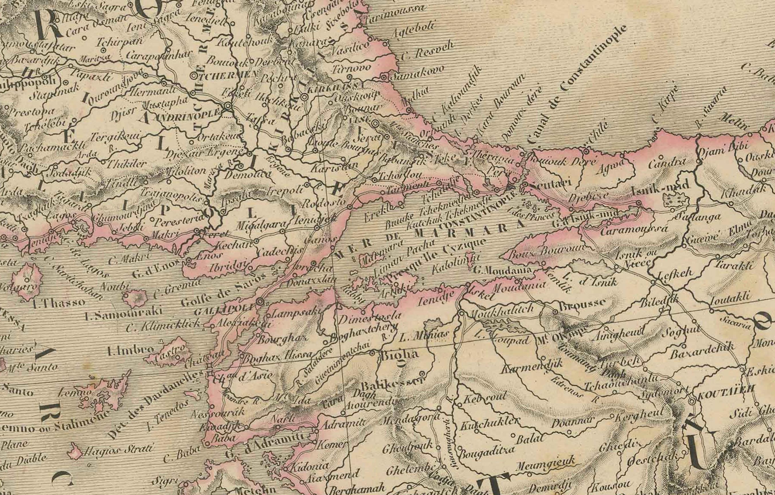 Carte majestueuse de l'Europe par Andriveau-Goujon - Vue continentale complète - ca.1849 en vente 2