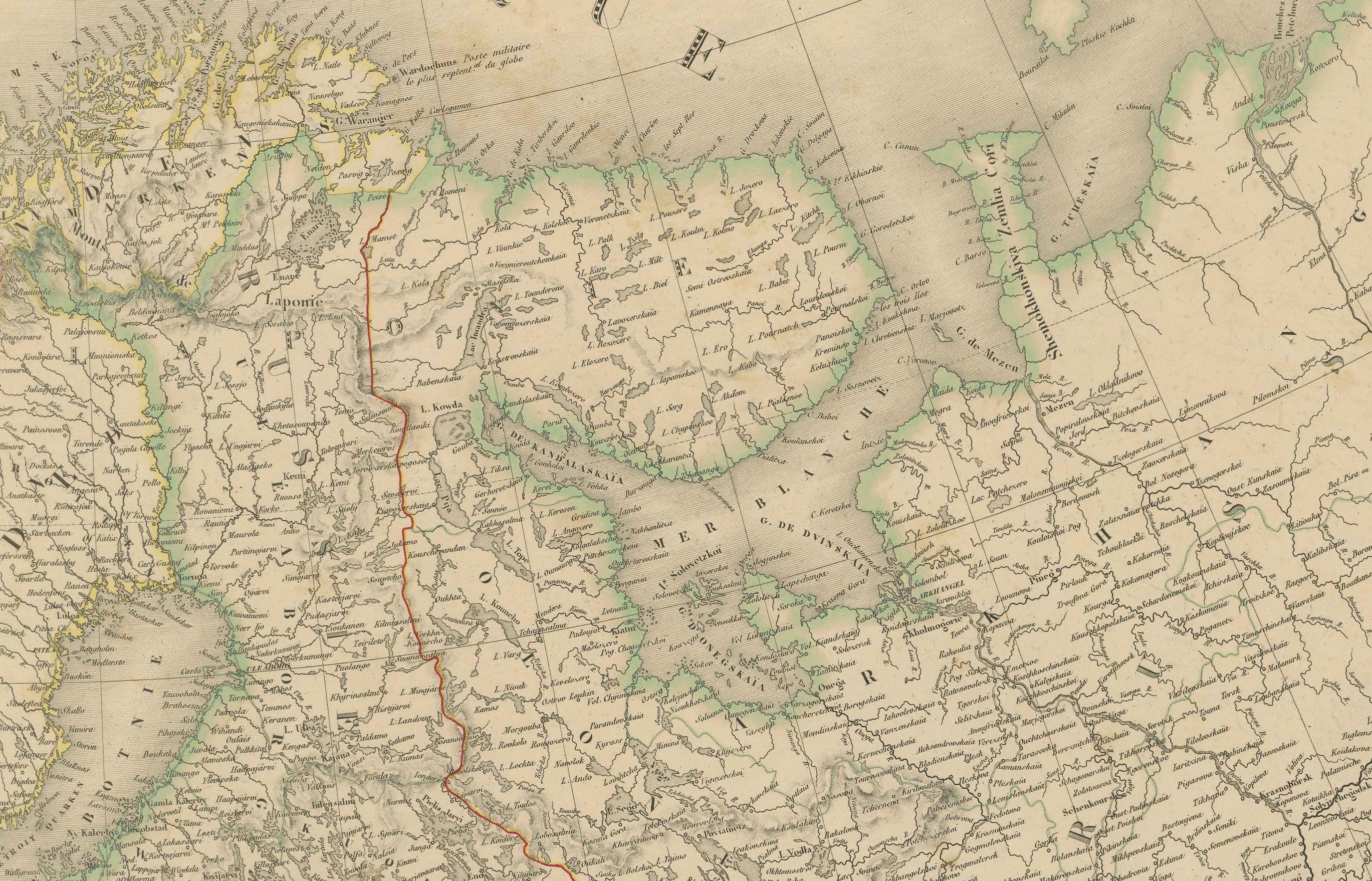 Carte majestueuse de l'Europe par Andriveau-Goujon - Vue continentale complète - ca.1849 en vente 4