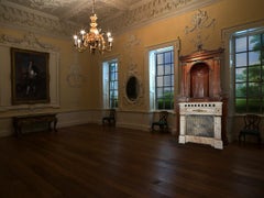 Majestic marble fireplace. Budapest 1920