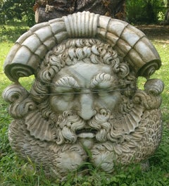 Majestic Marmormaske, die Neptun darstellt, 19. Jahrhundert