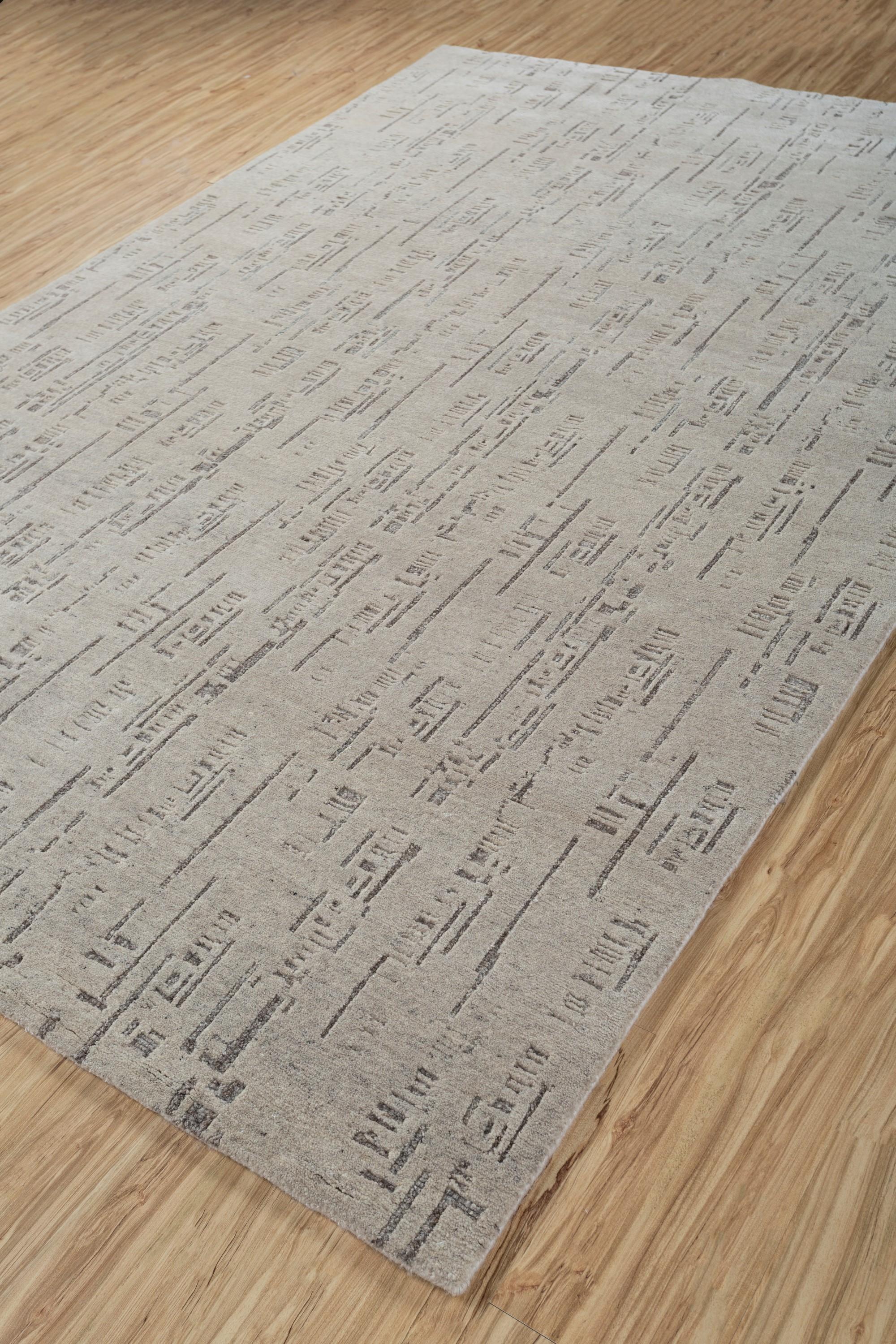 Modern Majestic Marrakech Essence Marble & Natural Soot 180X270 cm Handknotted Rug For Sale