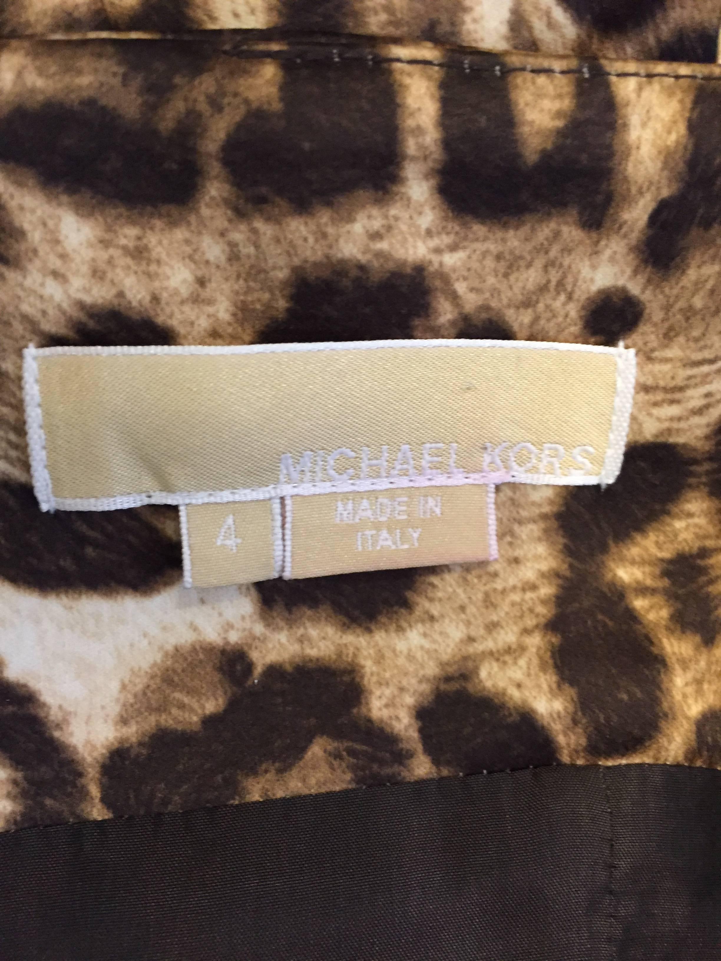 michael kors animal print maxi dress