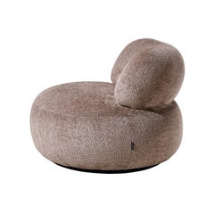 MAJESTIC Sedia da salotto girevole moderna - Design scultoreo e comfort personalizzato