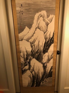 Japan Antique Majestic Mountain Scroll