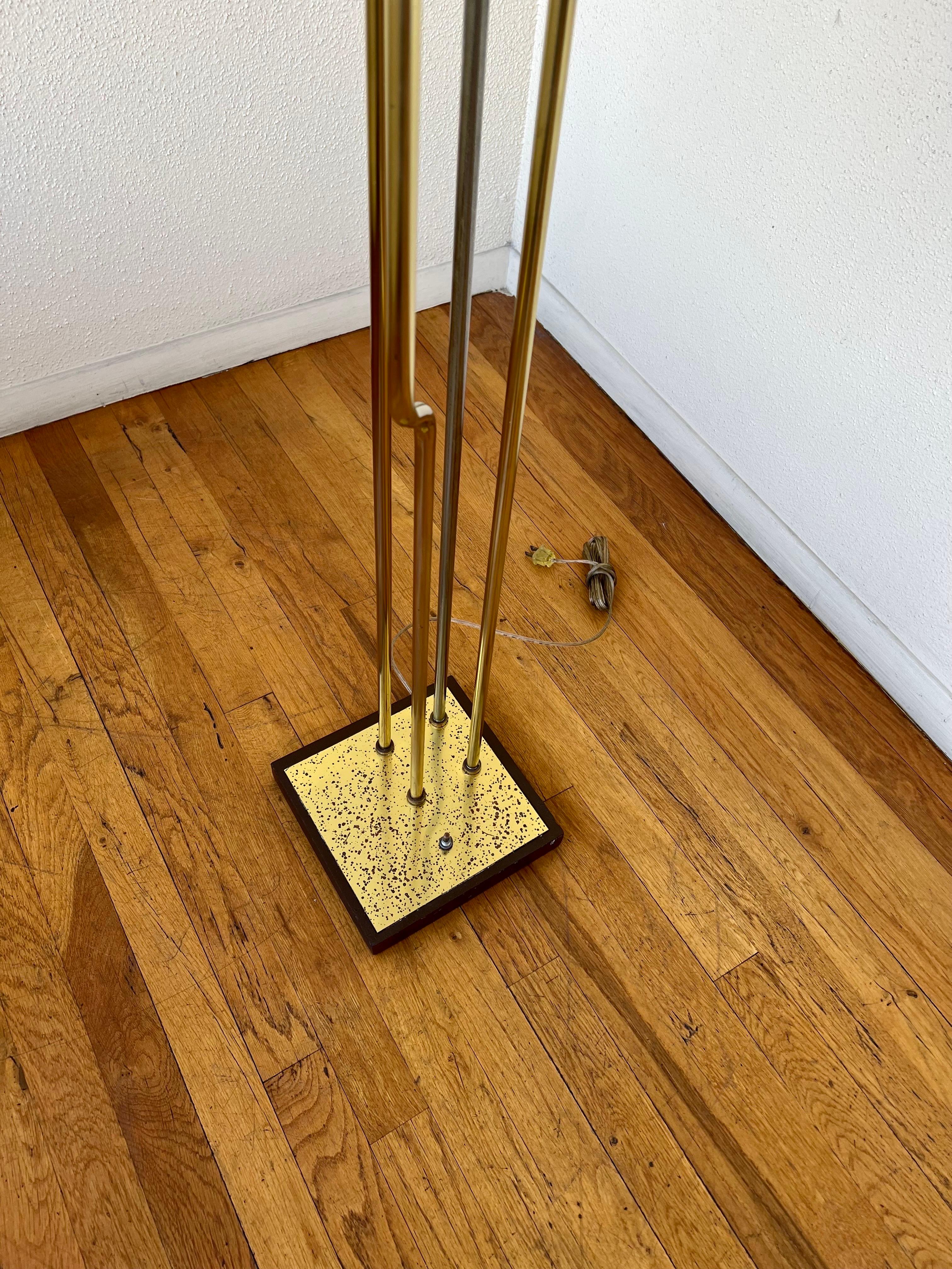 Italian Majestic Multidirectional Goffredo Reggiani Space Age Brass Floor Lamp