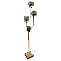 Majestic Multidirectional Goffredo Reggiani Space Age Brass Floor Lamp