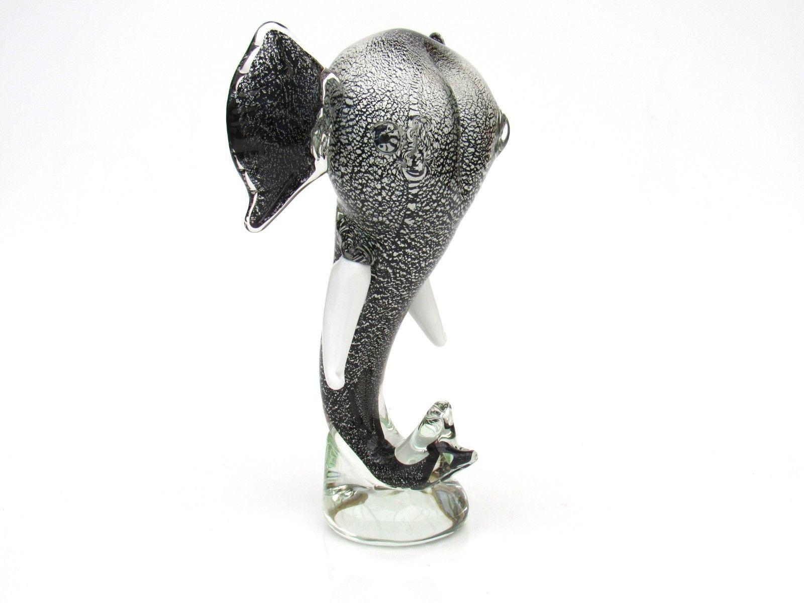 Modern Murano Art Glass Elephant Head Sculpture Estate Find