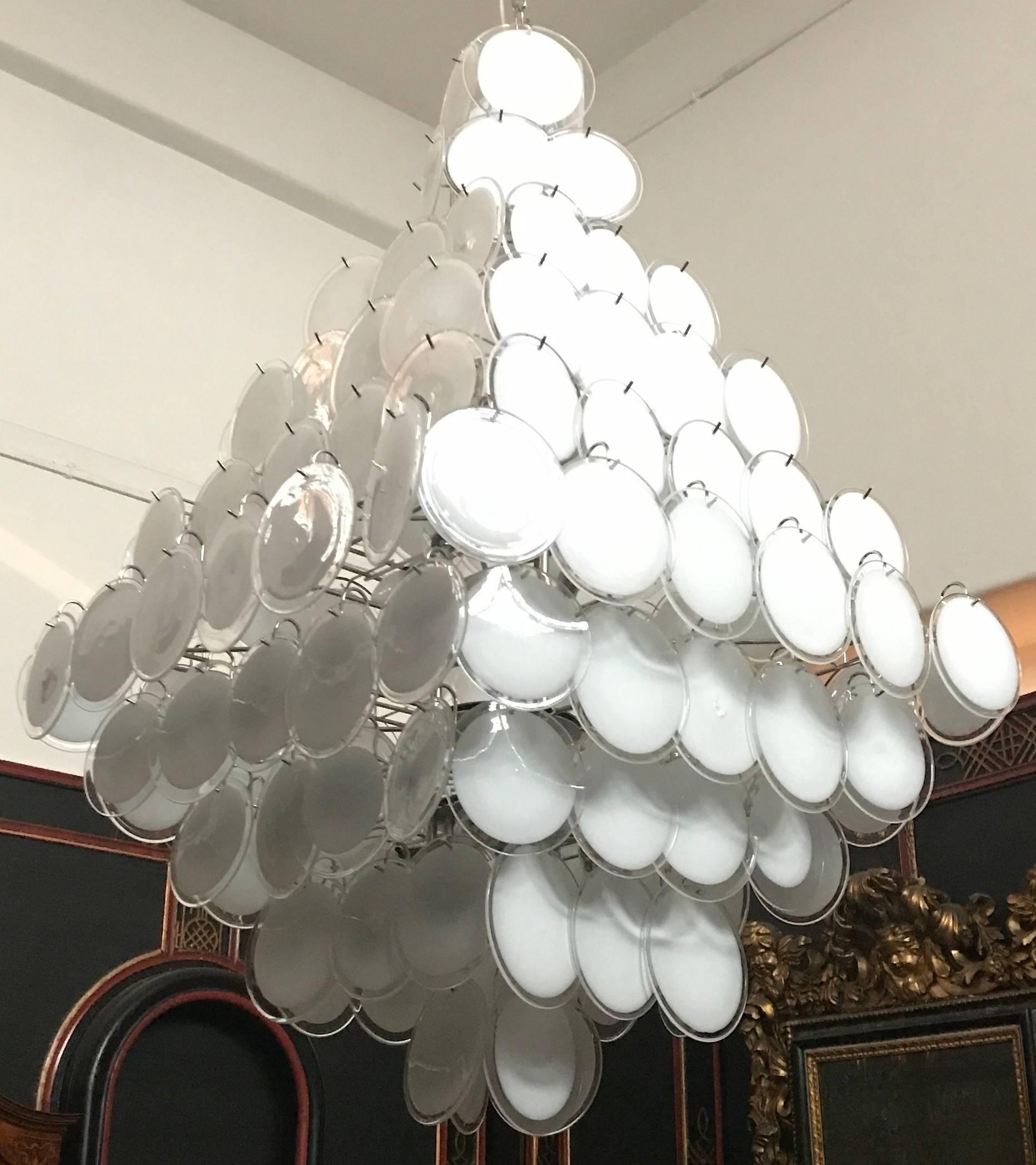 Majestic Murano Chandelier by Gino Vistosi, Italy, 1970s 2