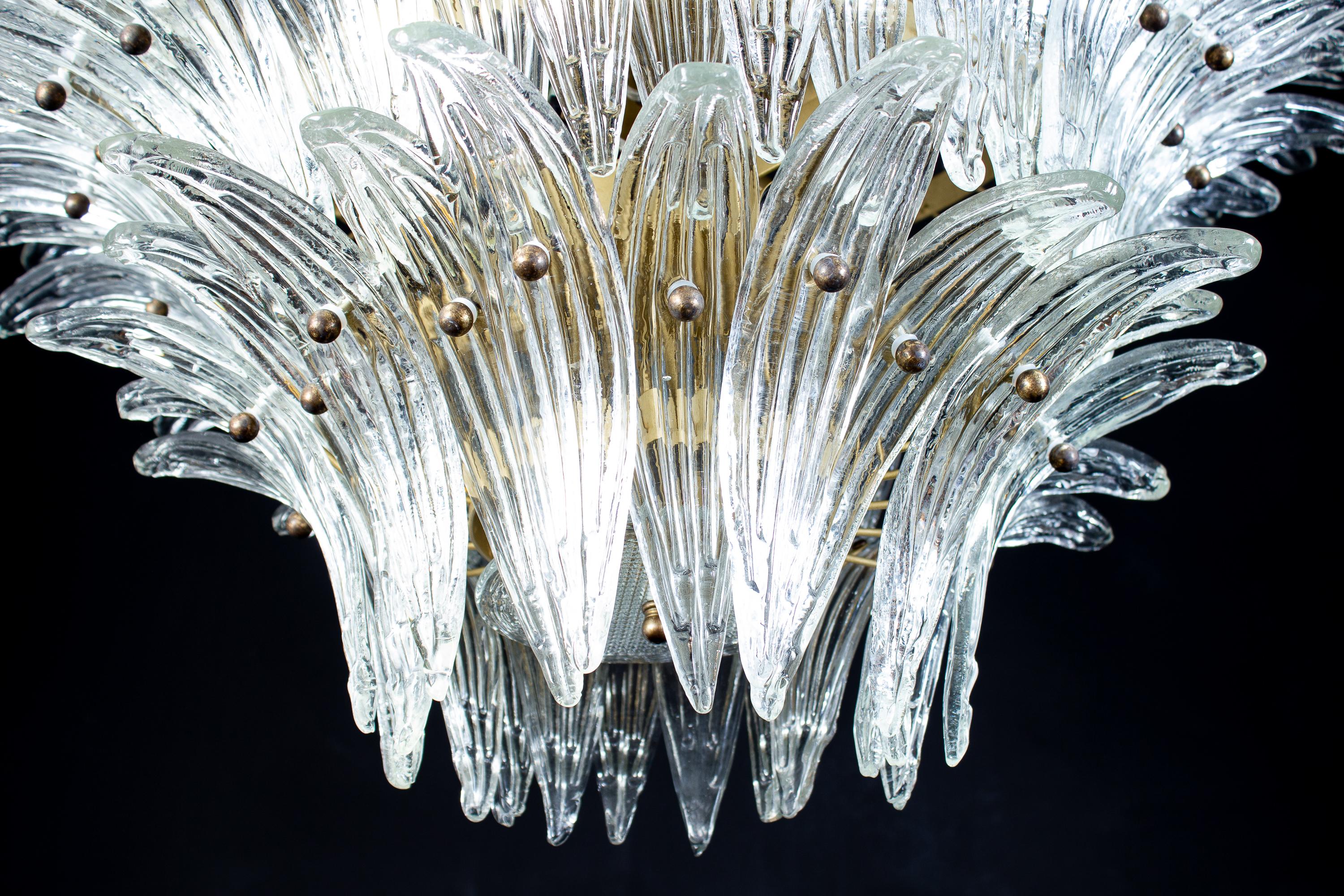 Majestic Murano Palmette Chandelier, 1970s 4