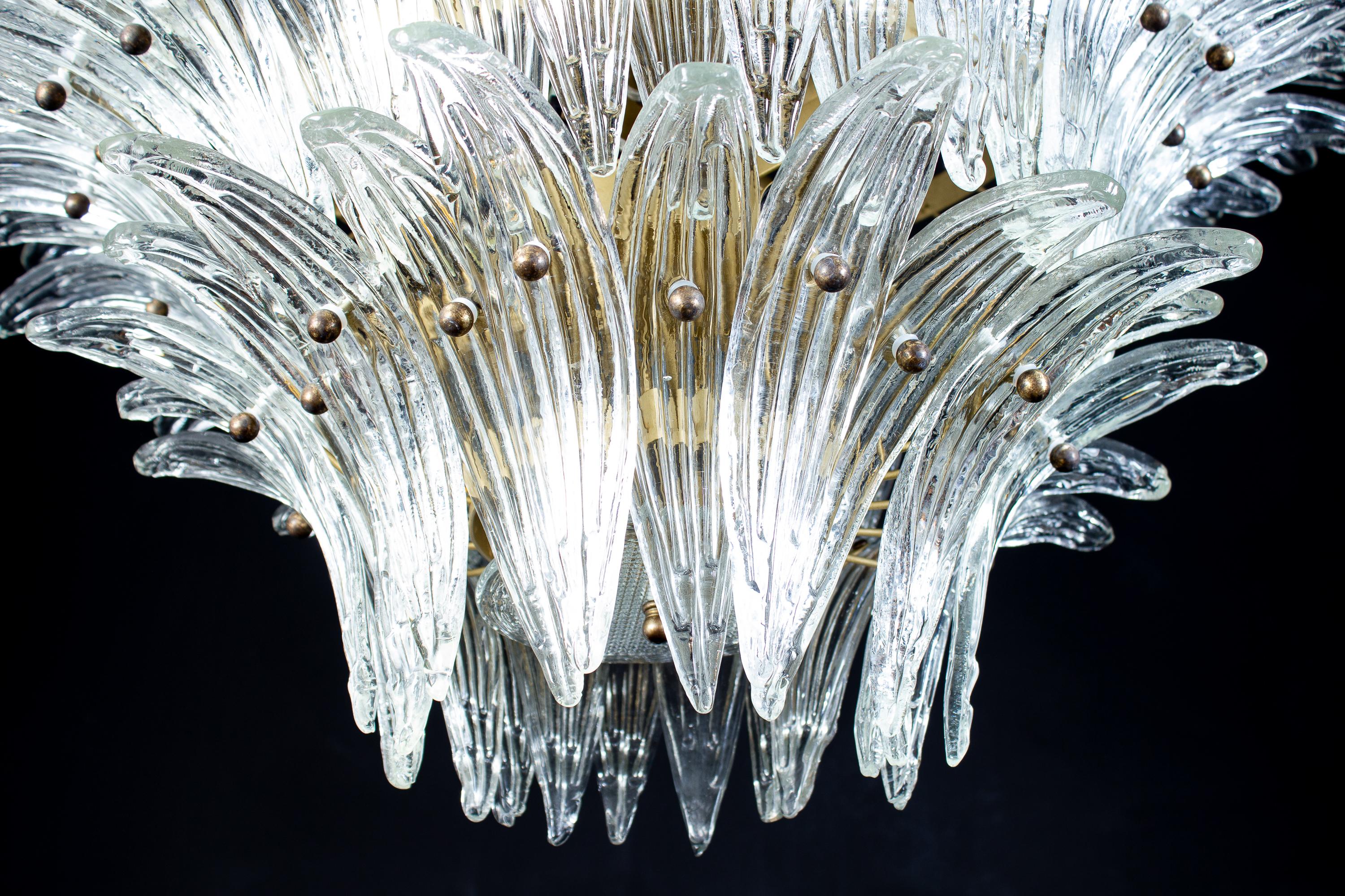 Araña Majestic Palmette de Murano, años 70 en venta 5