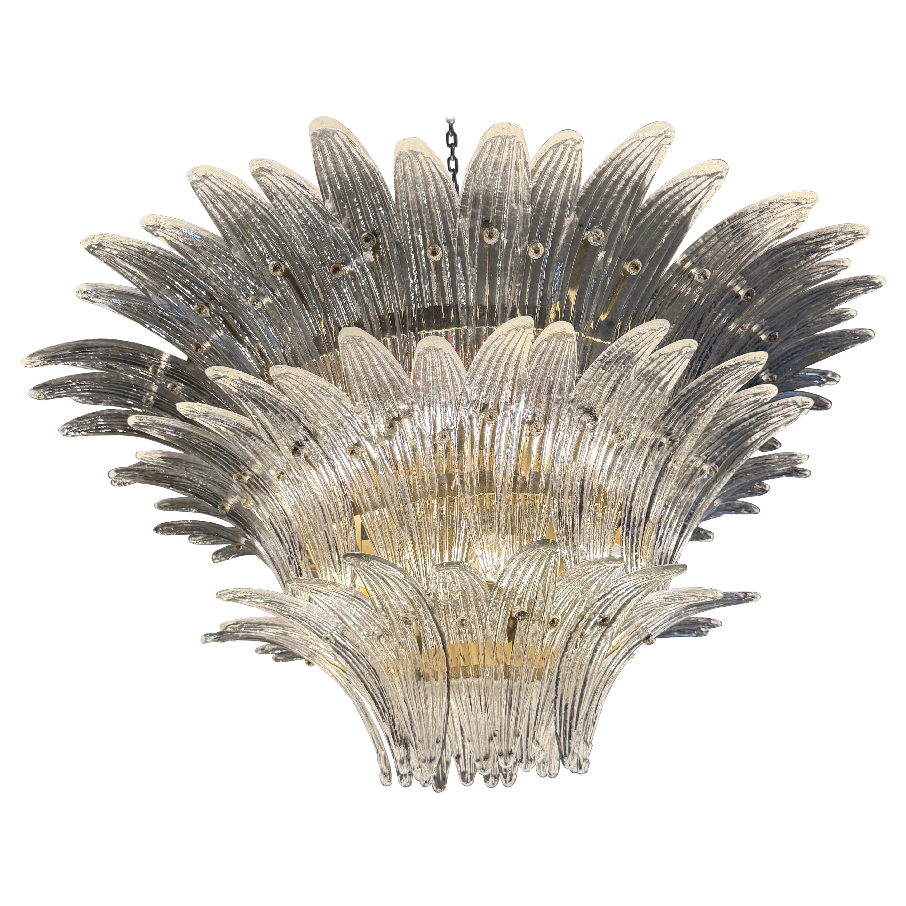 Majestätischer Murano Palmette-Kronleuchter, 1970er-Jahre