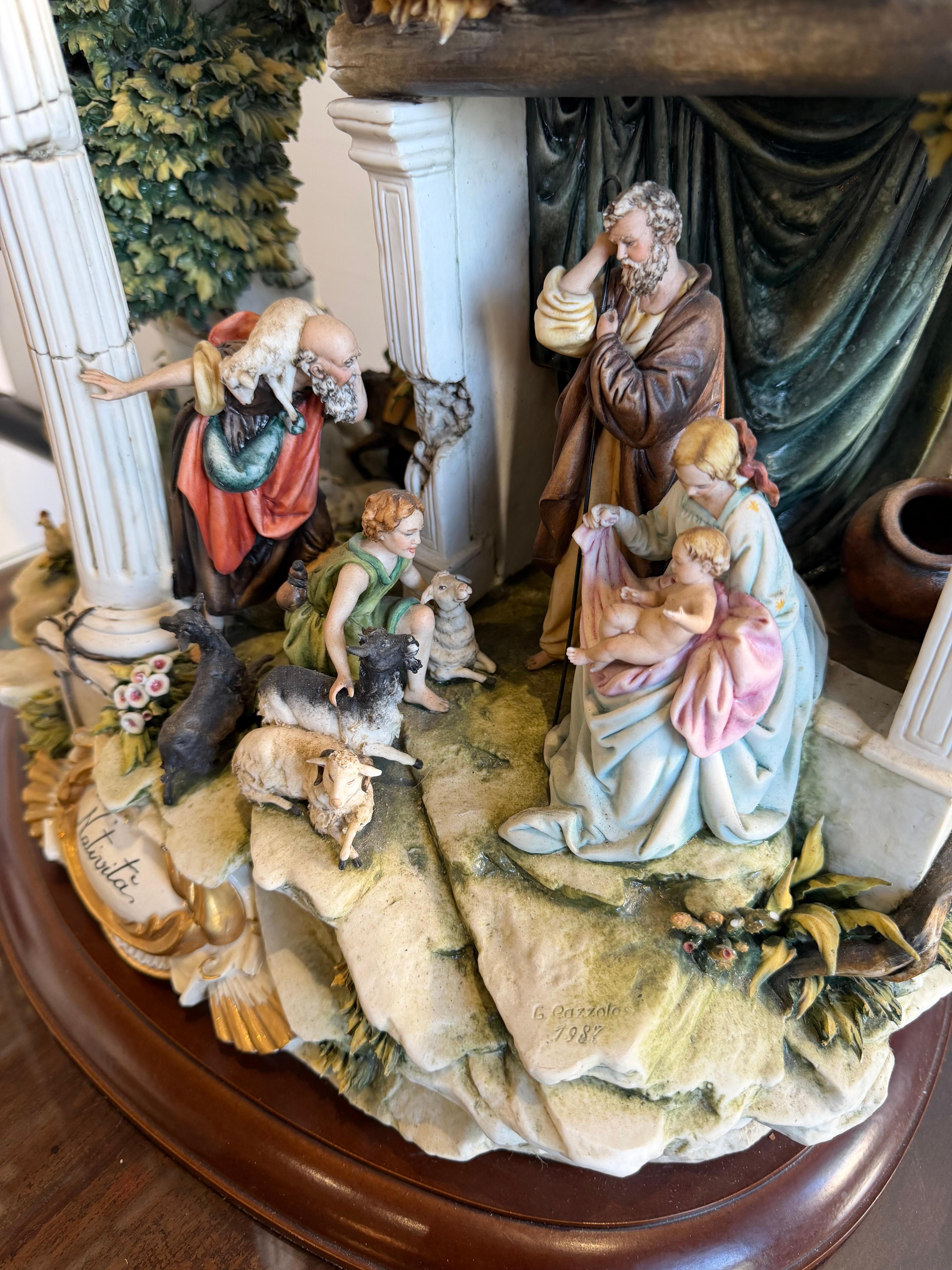 Nativité Majestic, porcelaine de Capodimonte, pièce numérotée 383 sur 500, années 1990 en vente 6