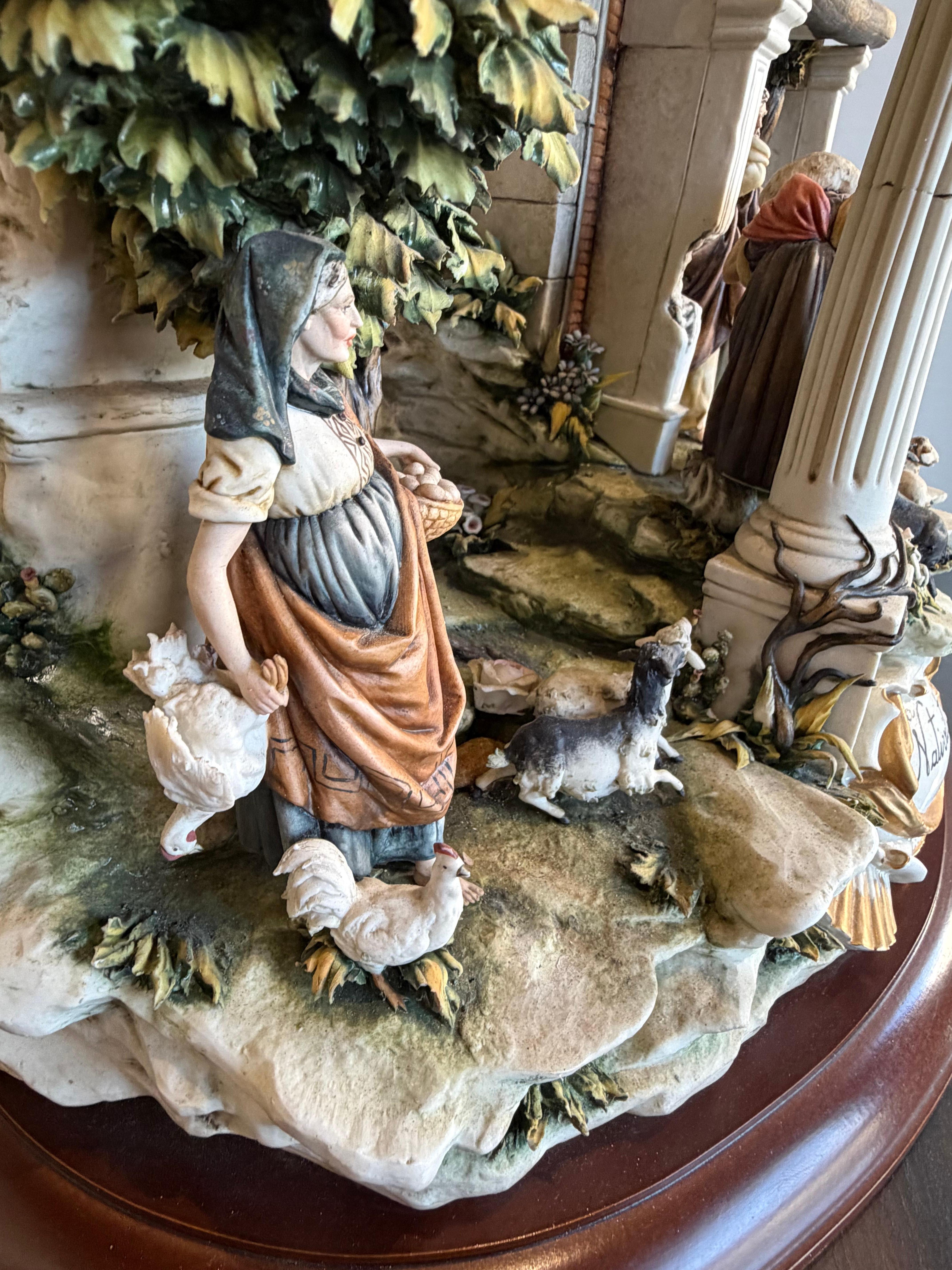 Nativité Majestic, porcelaine de Capodimonte, pièce numérotée 383 sur 500, années 1990 en vente 8