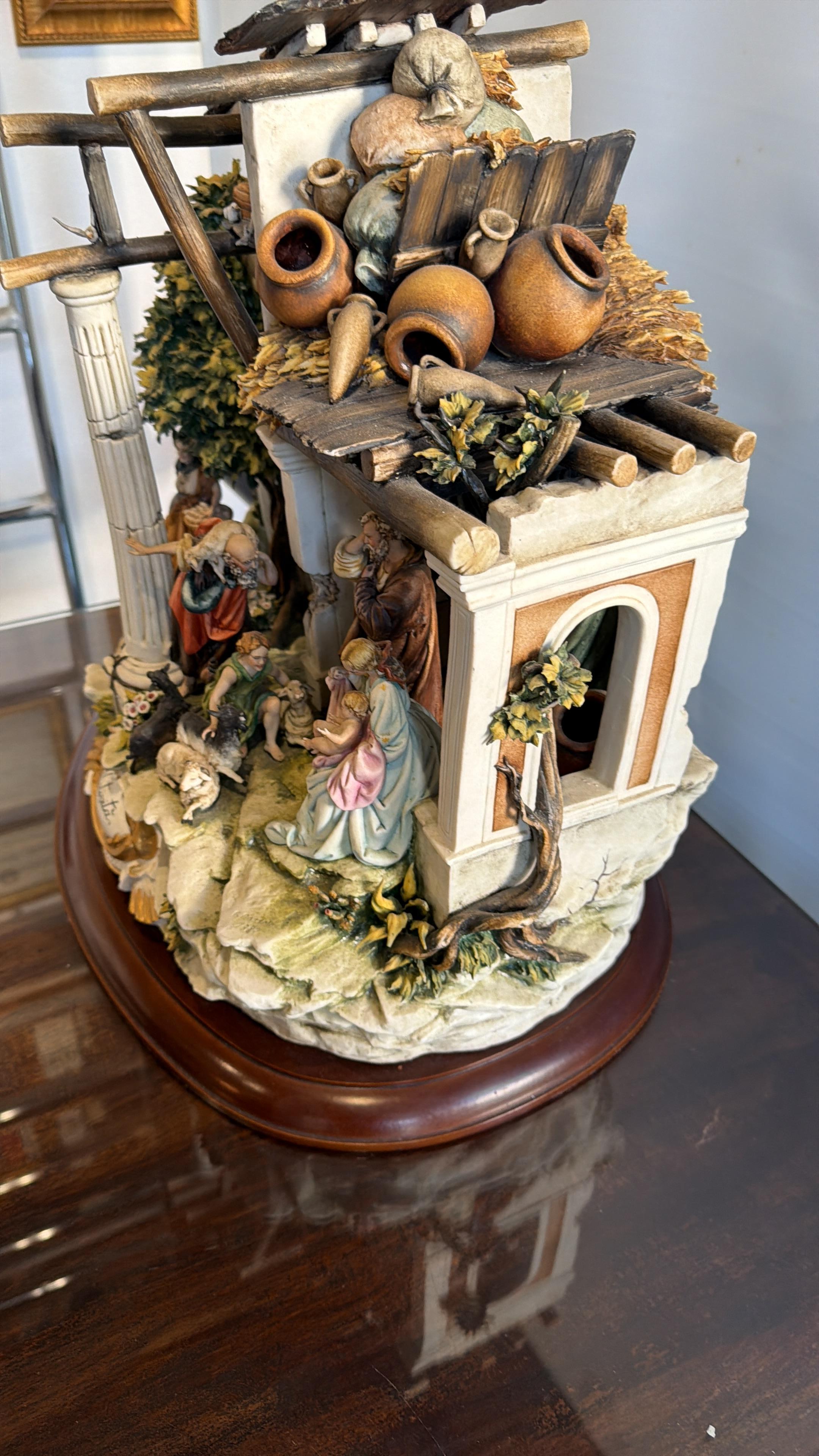 Nativité Majestic, porcelaine de Capodimonte, pièce numérotée 383 sur 500, années 1990 en vente 1