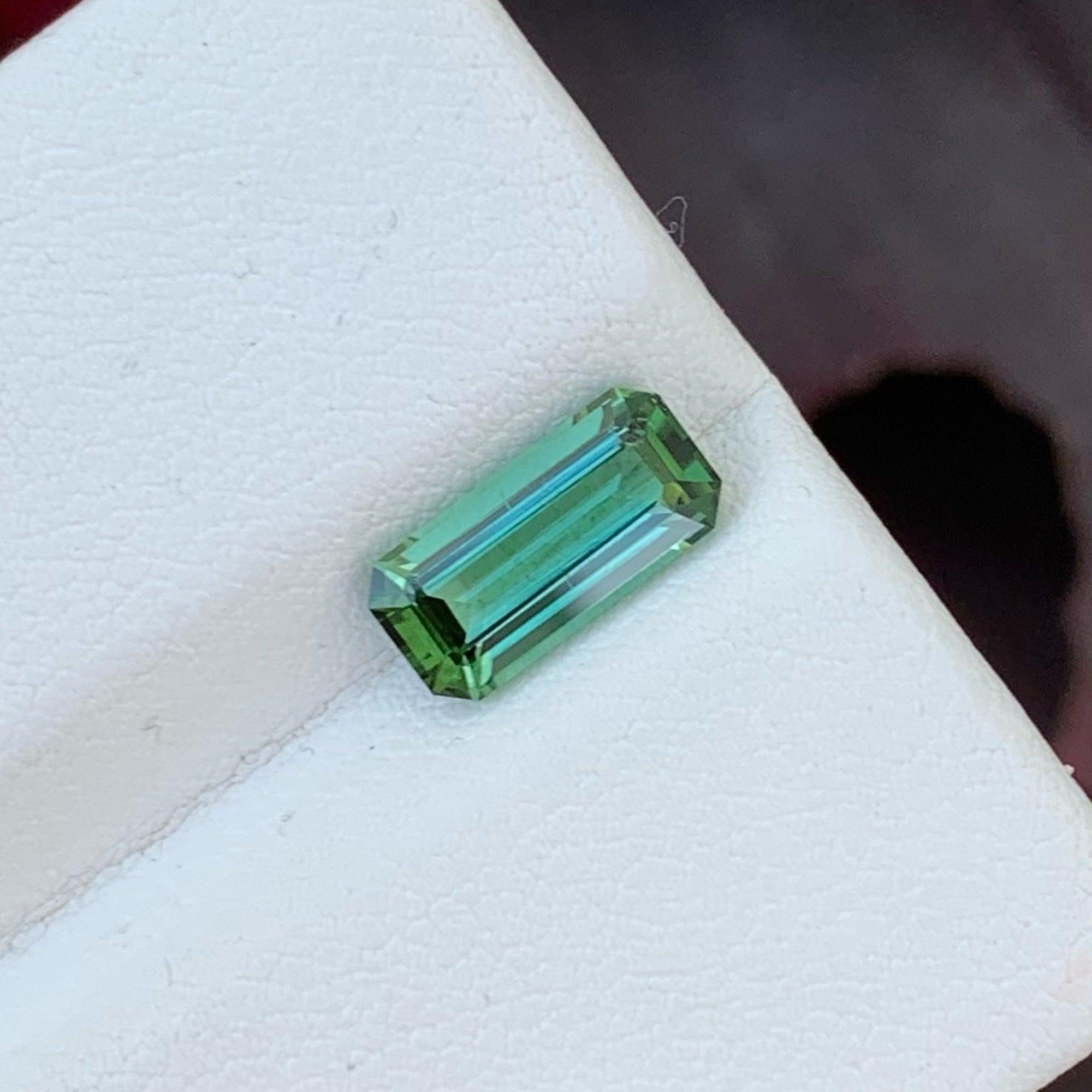 Emerald Cut Majestic Natural Tourmaline For Ring 1.95 CT Afghan Tourmaline For Jewelry Size  For Sale