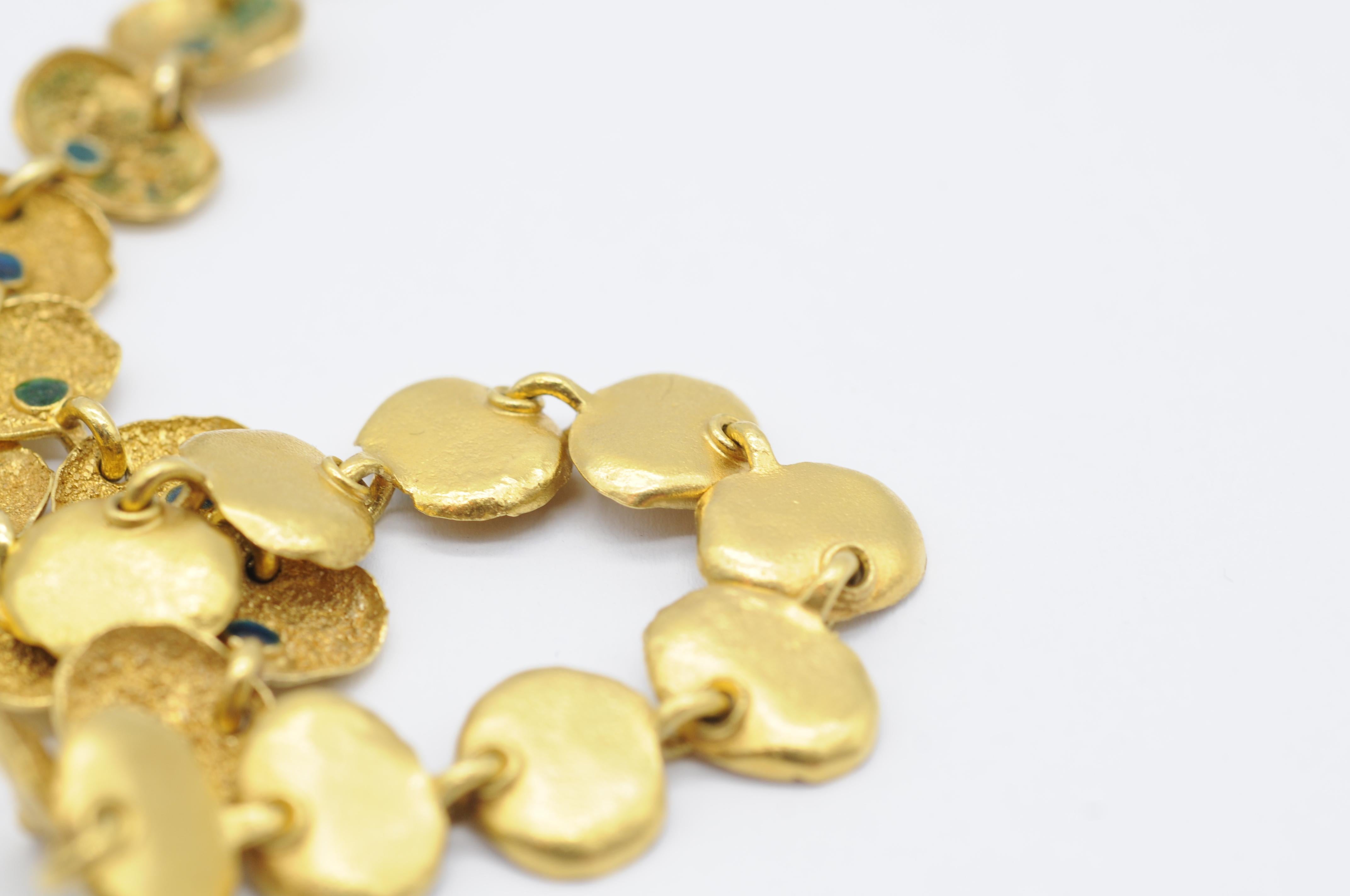 Majestic old German goldsmith master necklace made of 21k gold For Sale 5