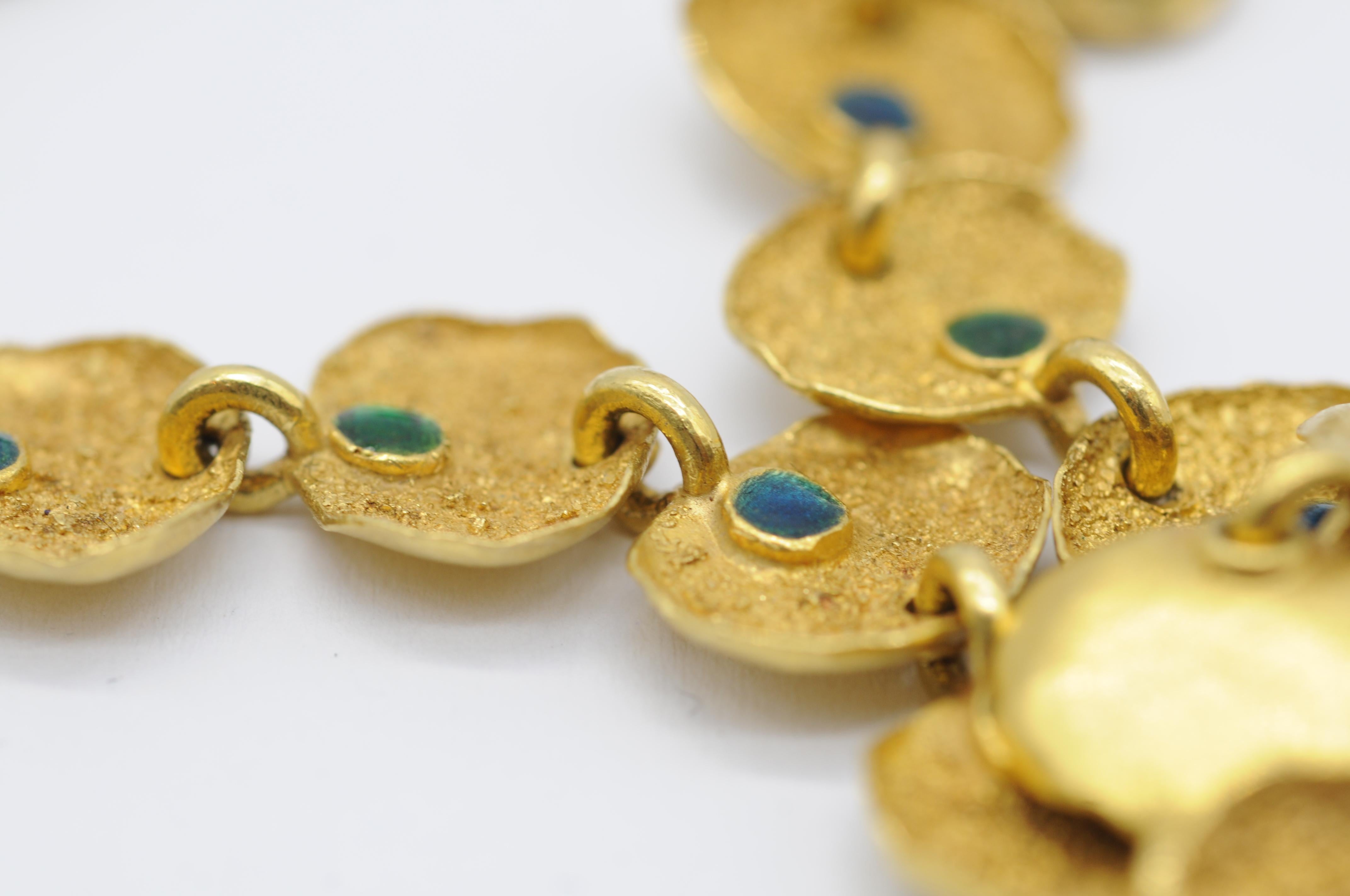 Majestic old German goldsmith master necklace made of 21k gold For Sale 6