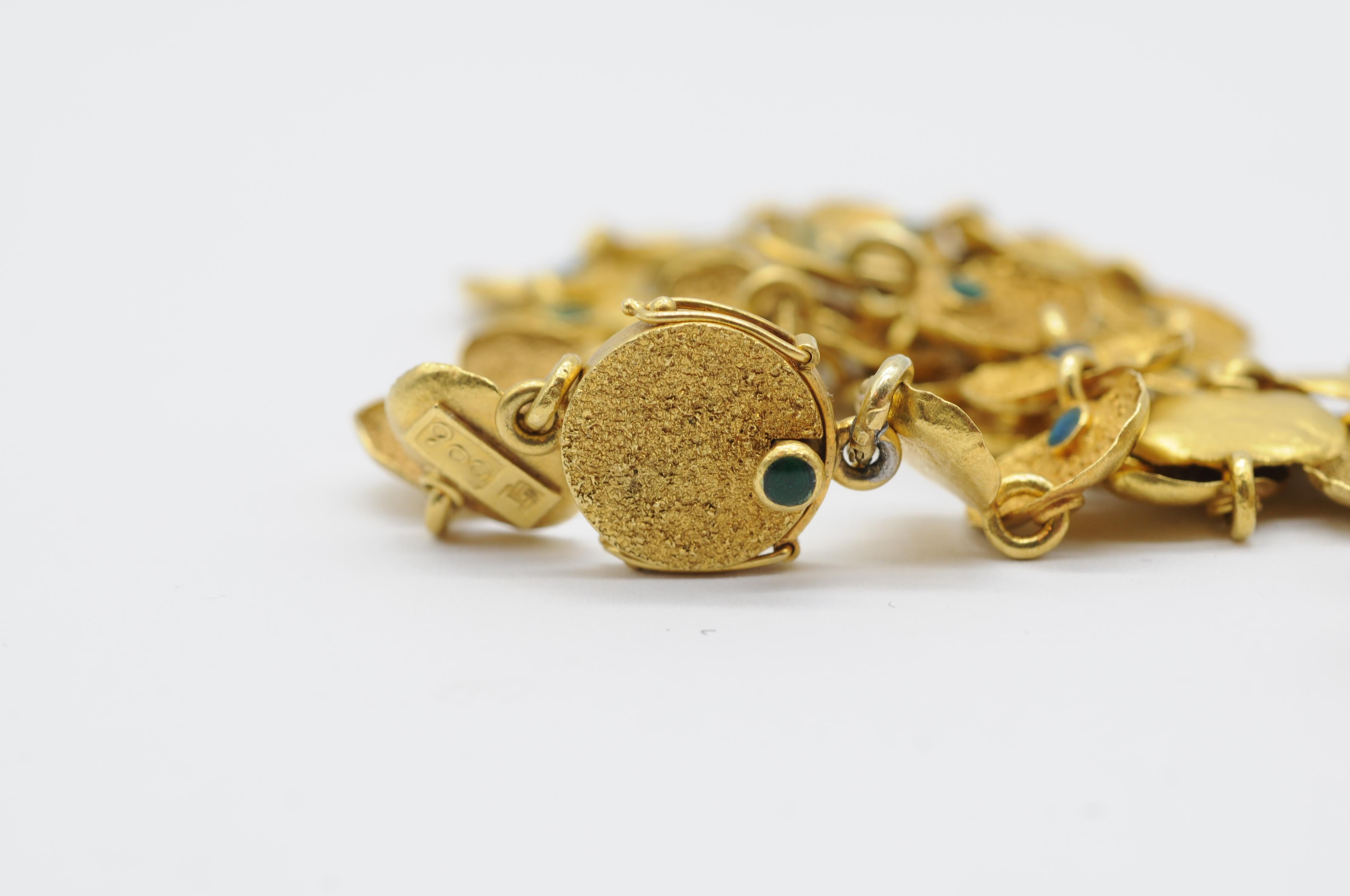 Majestueux collier de maître orfèvre allemand en or 21 carats en vente 8