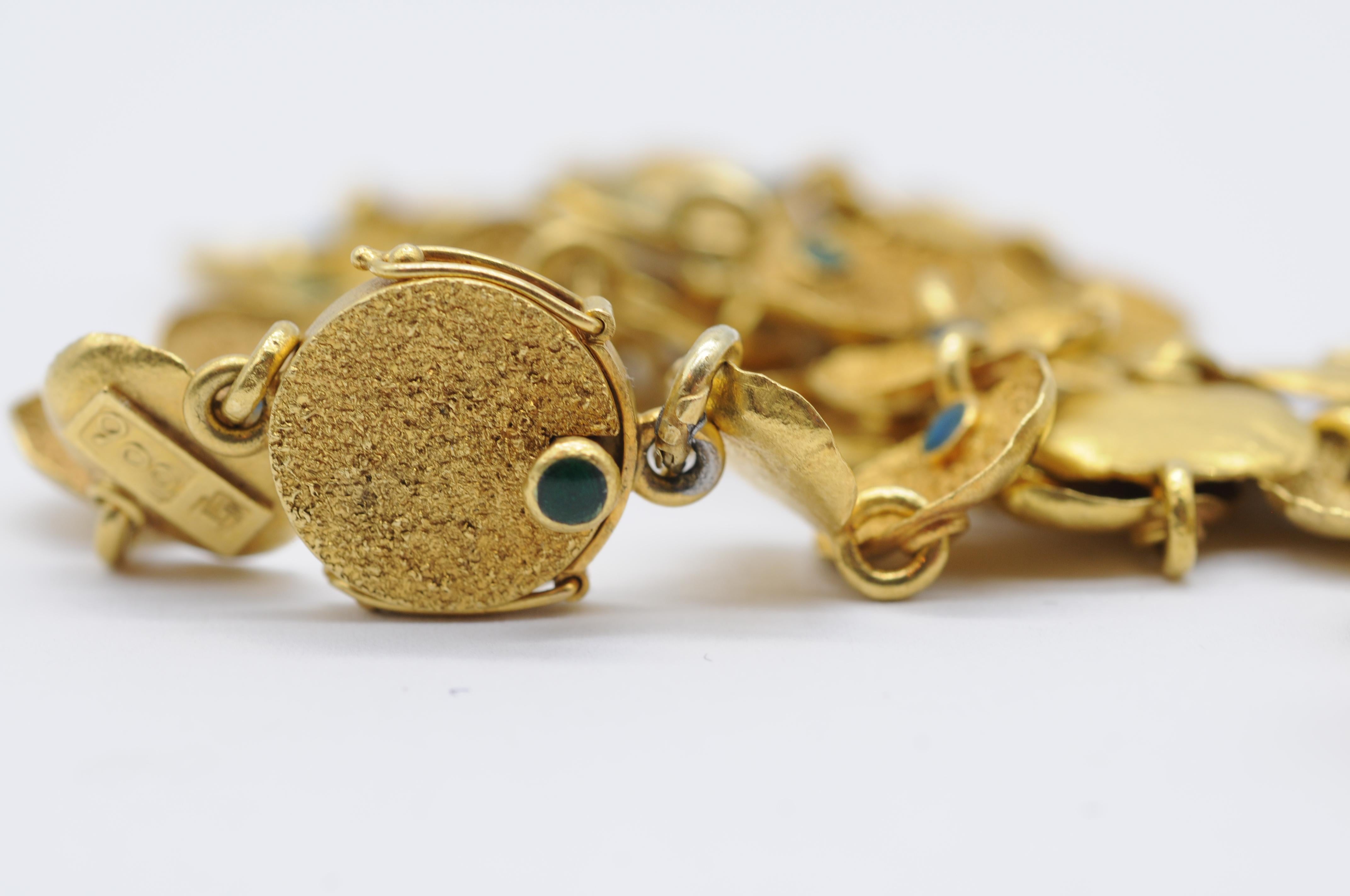 Majestic old German goldsmith master necklace made of 21k gold For Sale 9