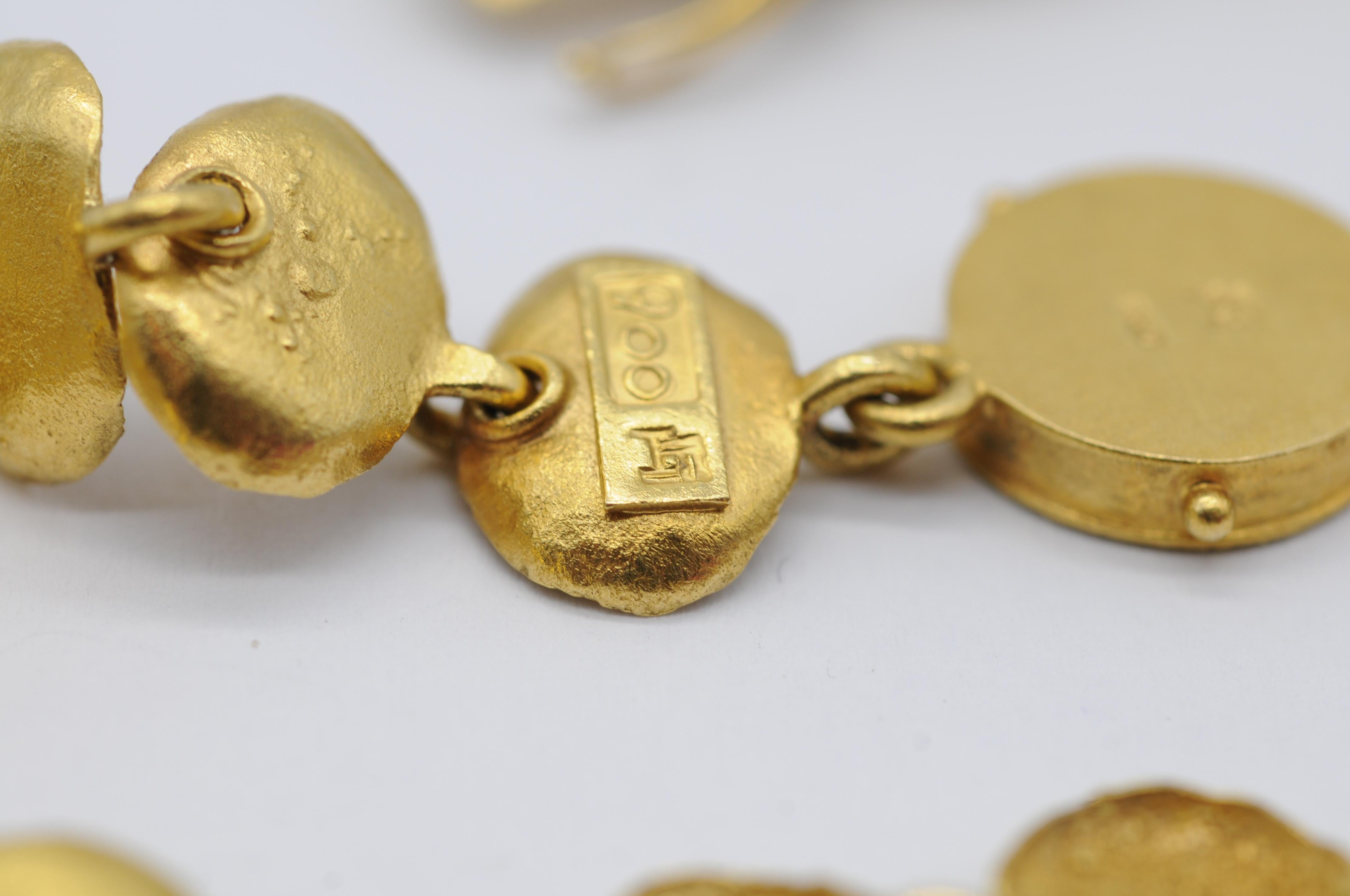 Majestätliche alte deutsche Goldschmiedemeister-Halskette aus 21 Karat Gold im Angebot 12