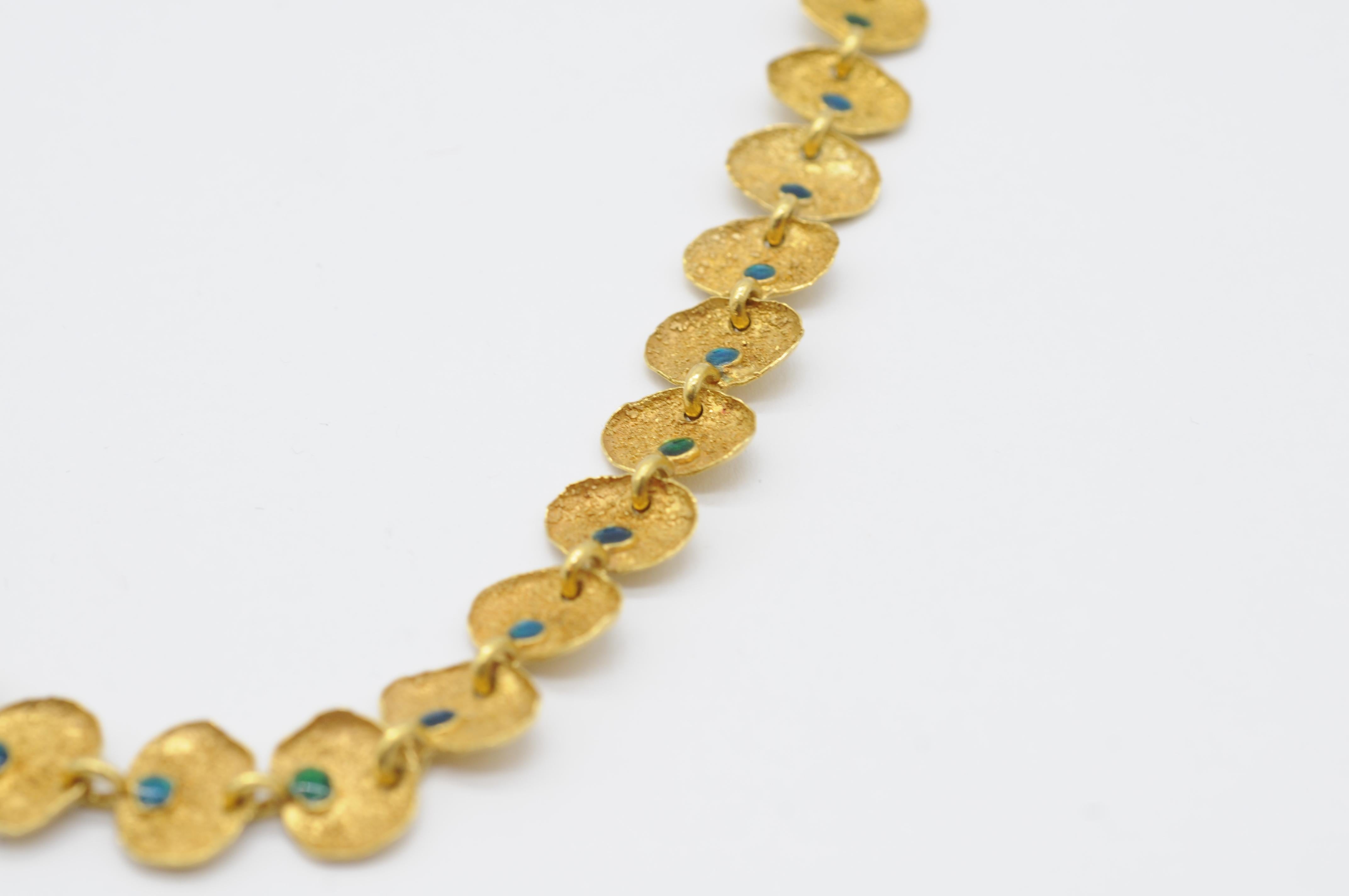 Majestic old German goldsmith master necklace made of 21k gold For Sale 1