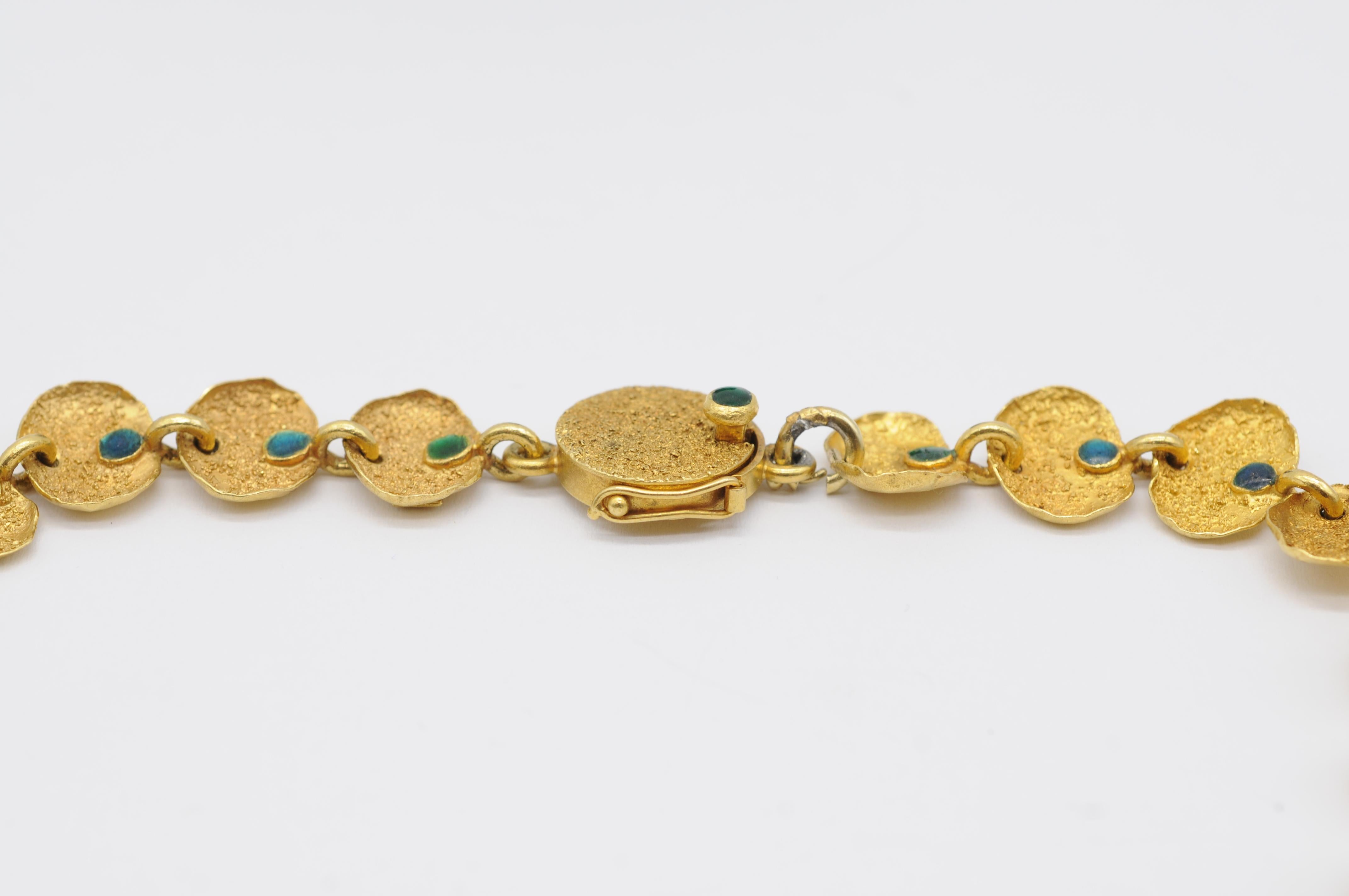 Majestic old German goldsmith master necklace made of 21k gold For Sale 2
