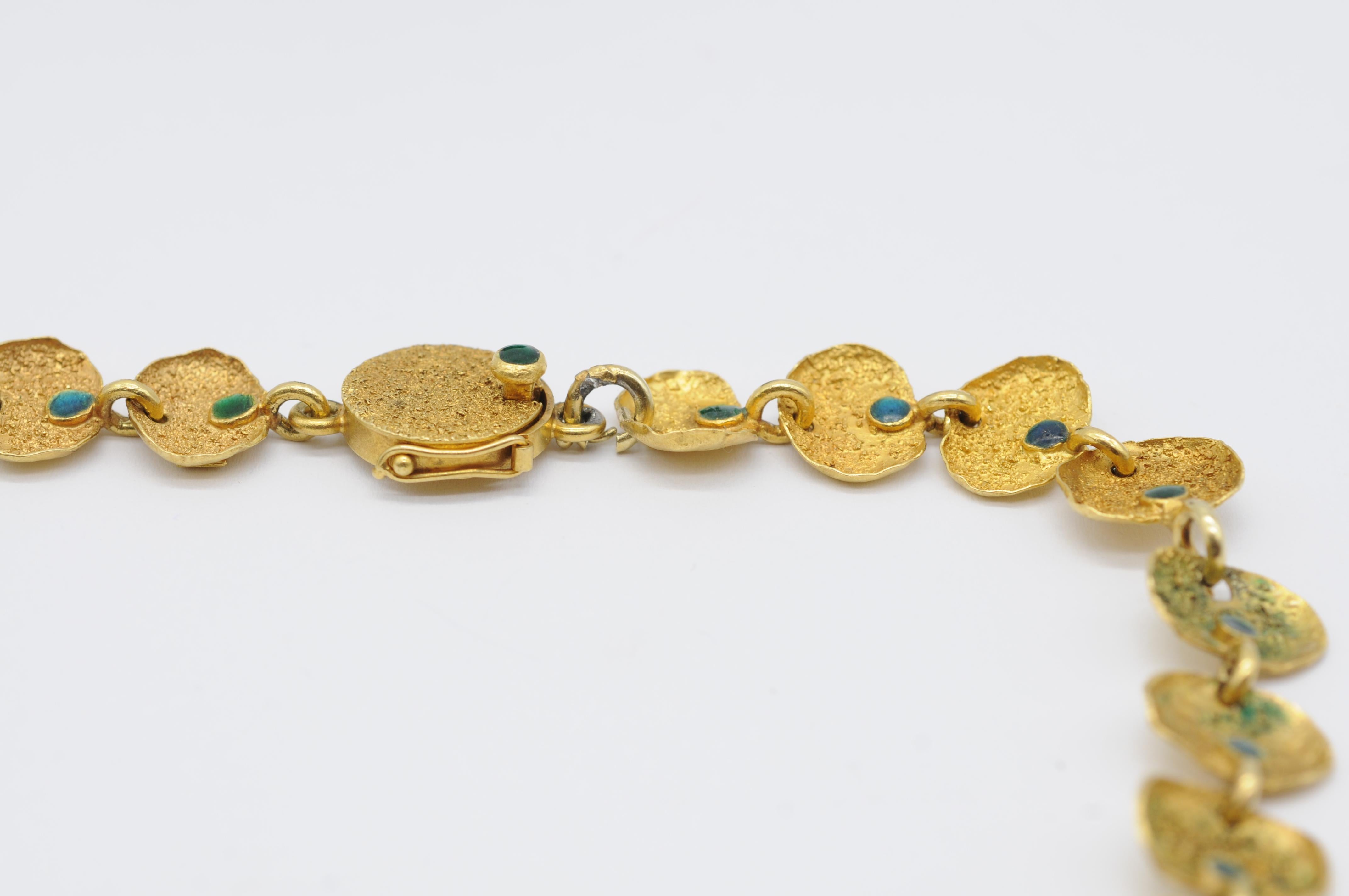 Majestic old German goldsmith master necklace made of 21k gold For Sale 3