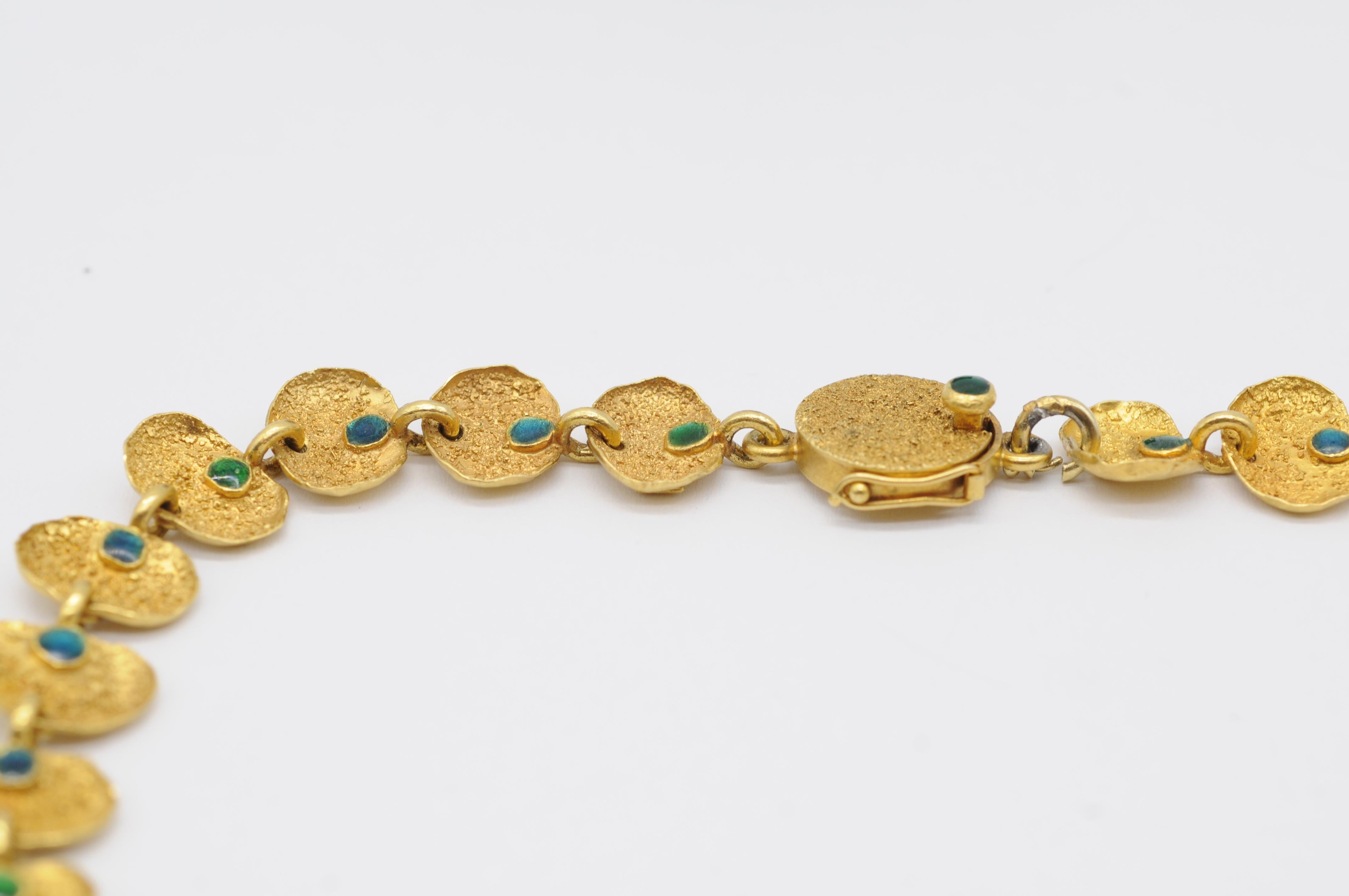 Majestic old German goldsmith master necklace made of 21k gold For Sale 4