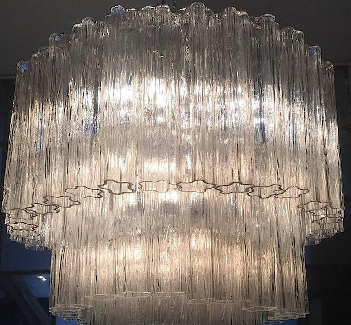 Majestic Pair of Italian Tronchi Chandeliers Tony Zuccheri for Venini, 1960s 5