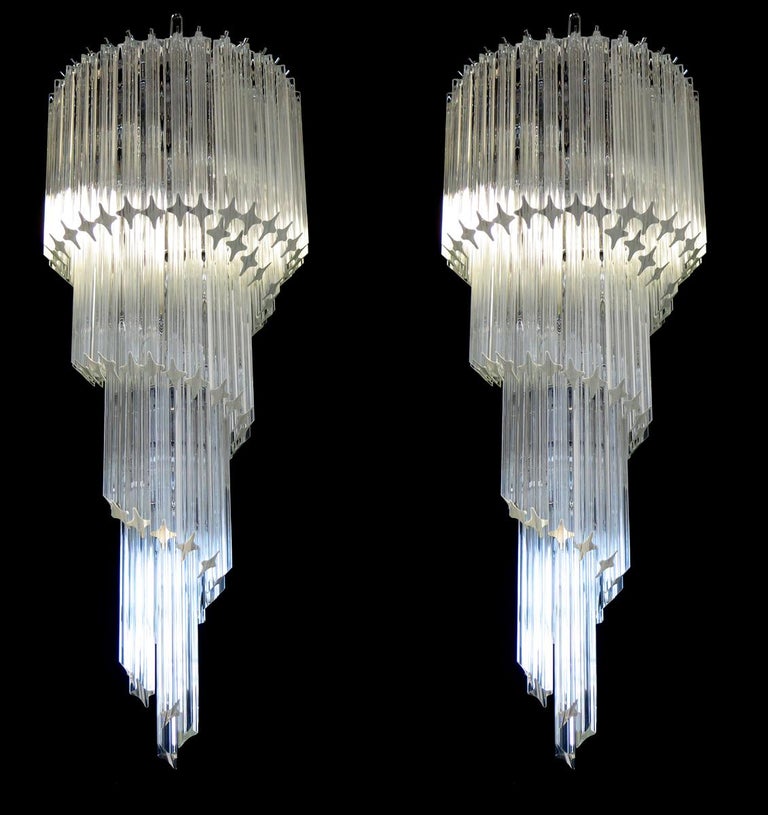 Majestic Pair of Murano Chandeliers, Murano For Sale 6