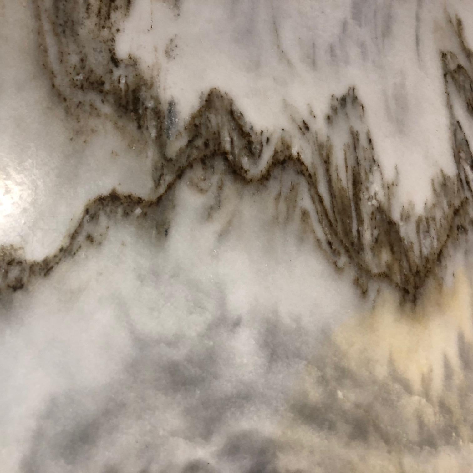 Marble Majestic Peaks, an Extraordinary Natural Stone Painting, One-of-a-Kind