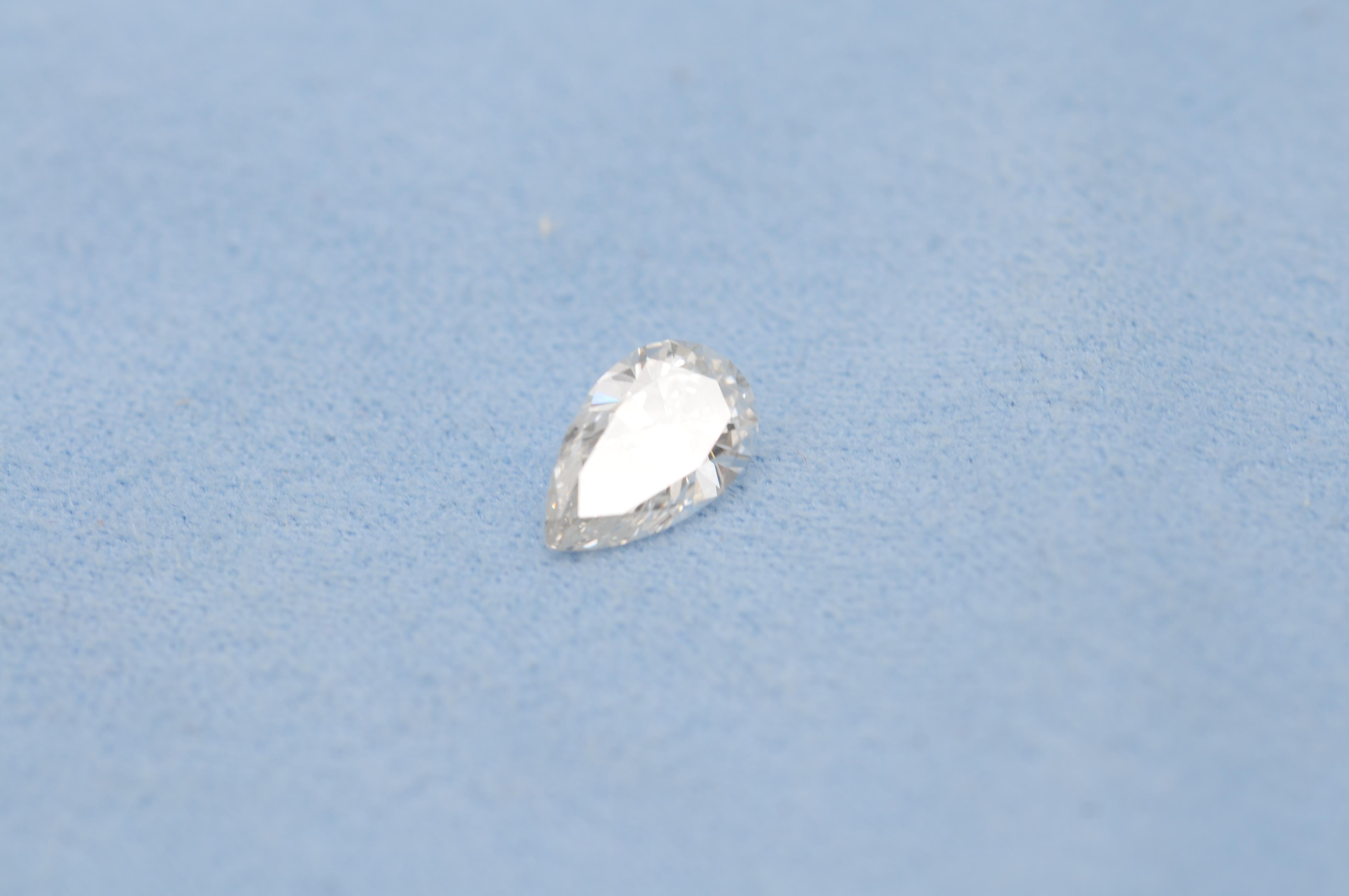 Majestuoso diamante talla pera claridad:Vs1 Color:H 1,20ct en venta 3