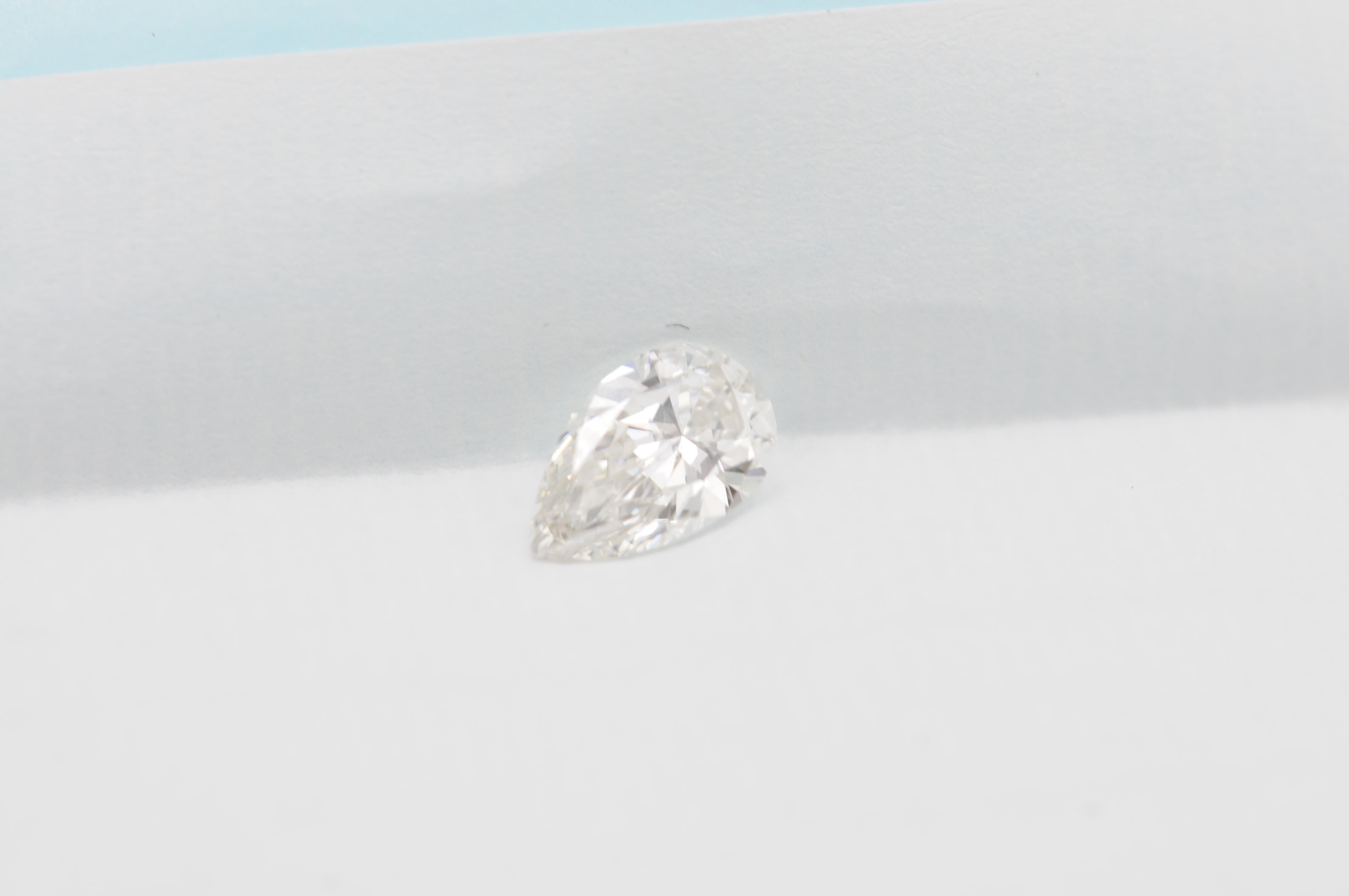 Femenino o masculino Majestuoso diamante talla pera claridad:Vs1 Color:H 1,20ct en venta