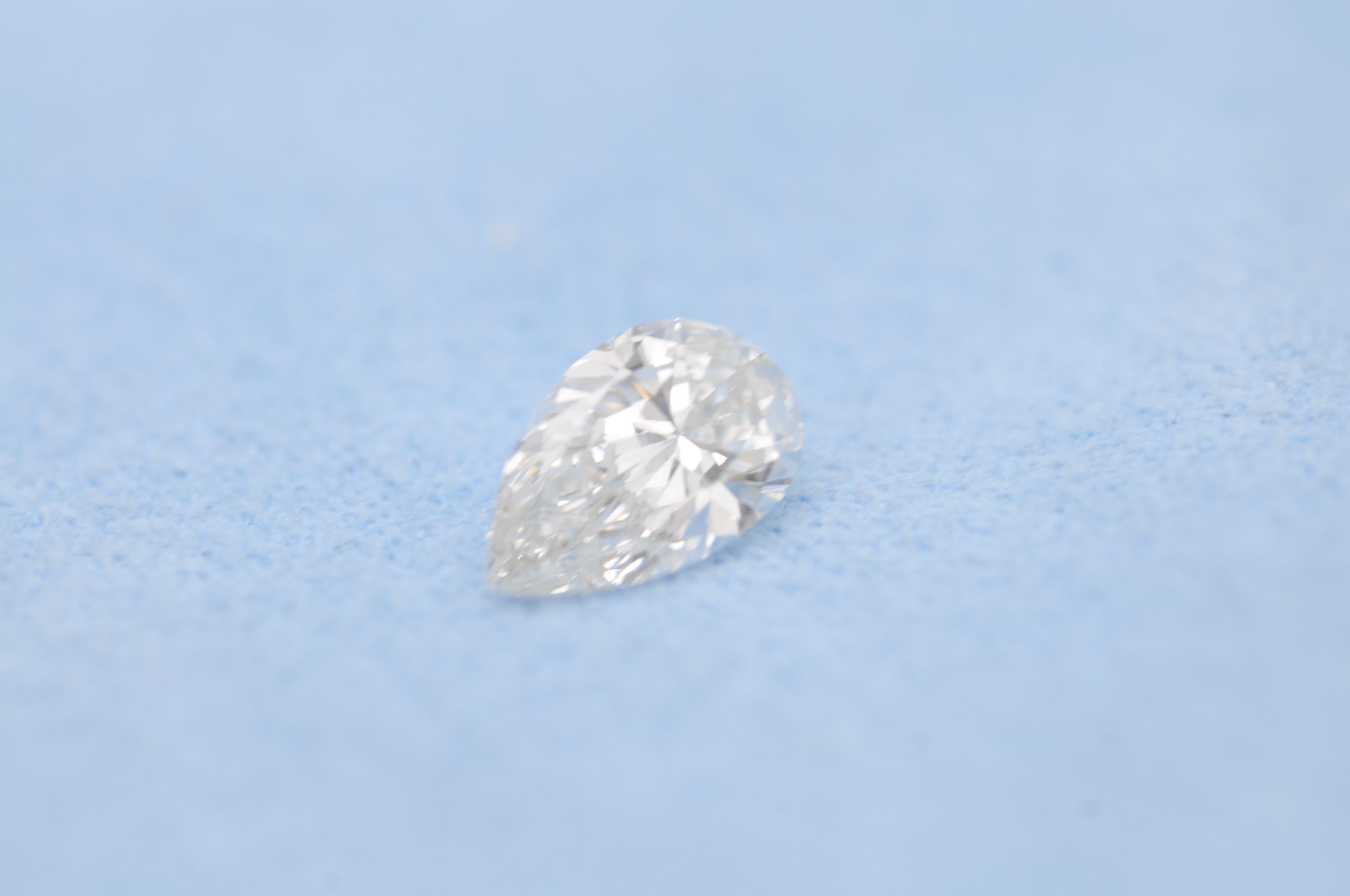 Majestuoso diamante talla pera claridad:Vs1 Color:H 1,20ct en venta 2