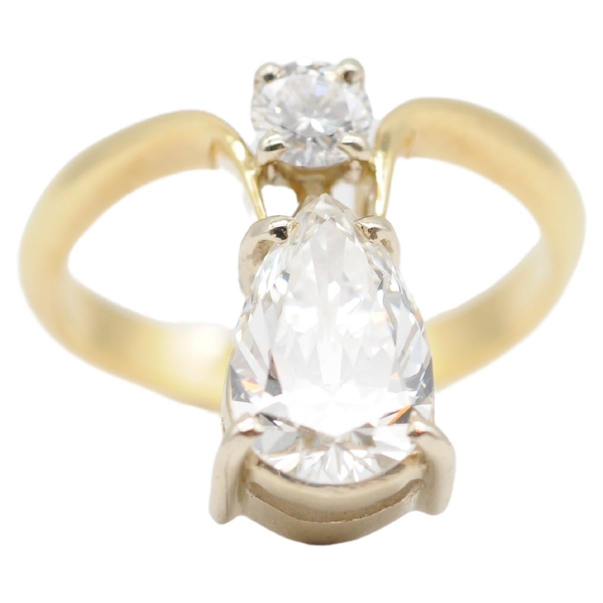 Pear Cut Majestic pear cut diamond engagement ring 