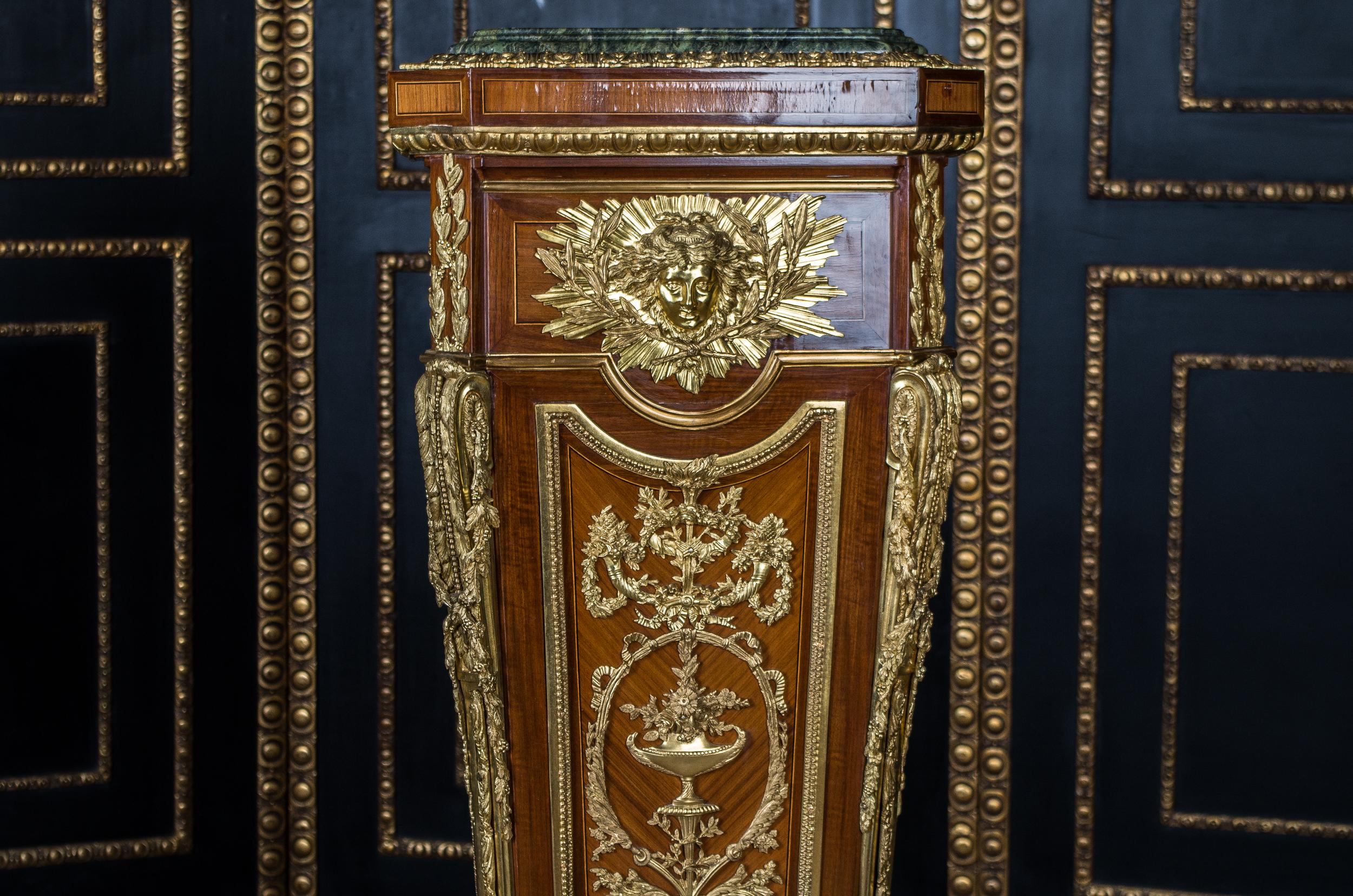 Contemporary Majestic Pedestal Pillar in the Style of Louis XVI According Jean Henri Riesen