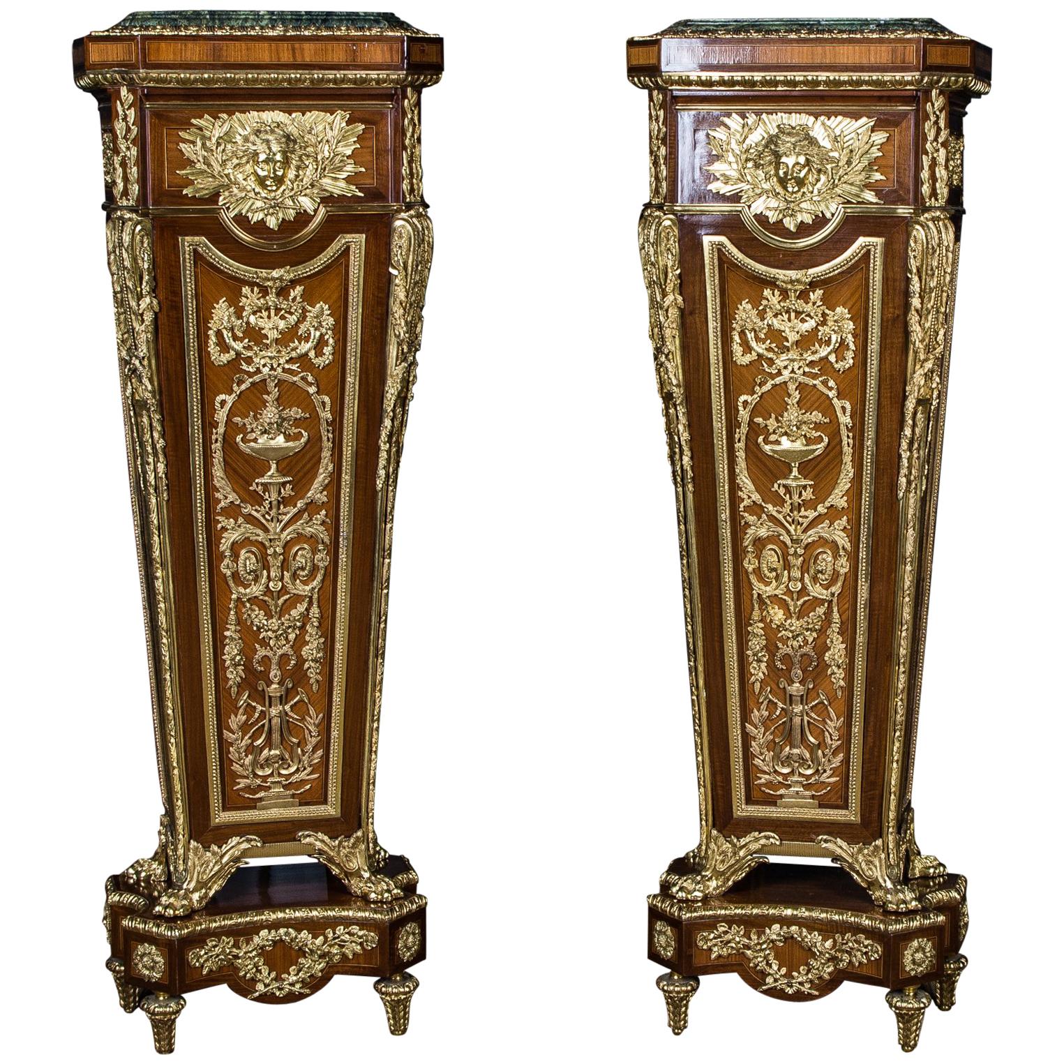 Majestic Pedestal Pillar in the Style of Louis XVI According Jean Henri Riesen