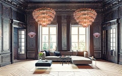 Majestic Pink Murano Palmette Chandelier